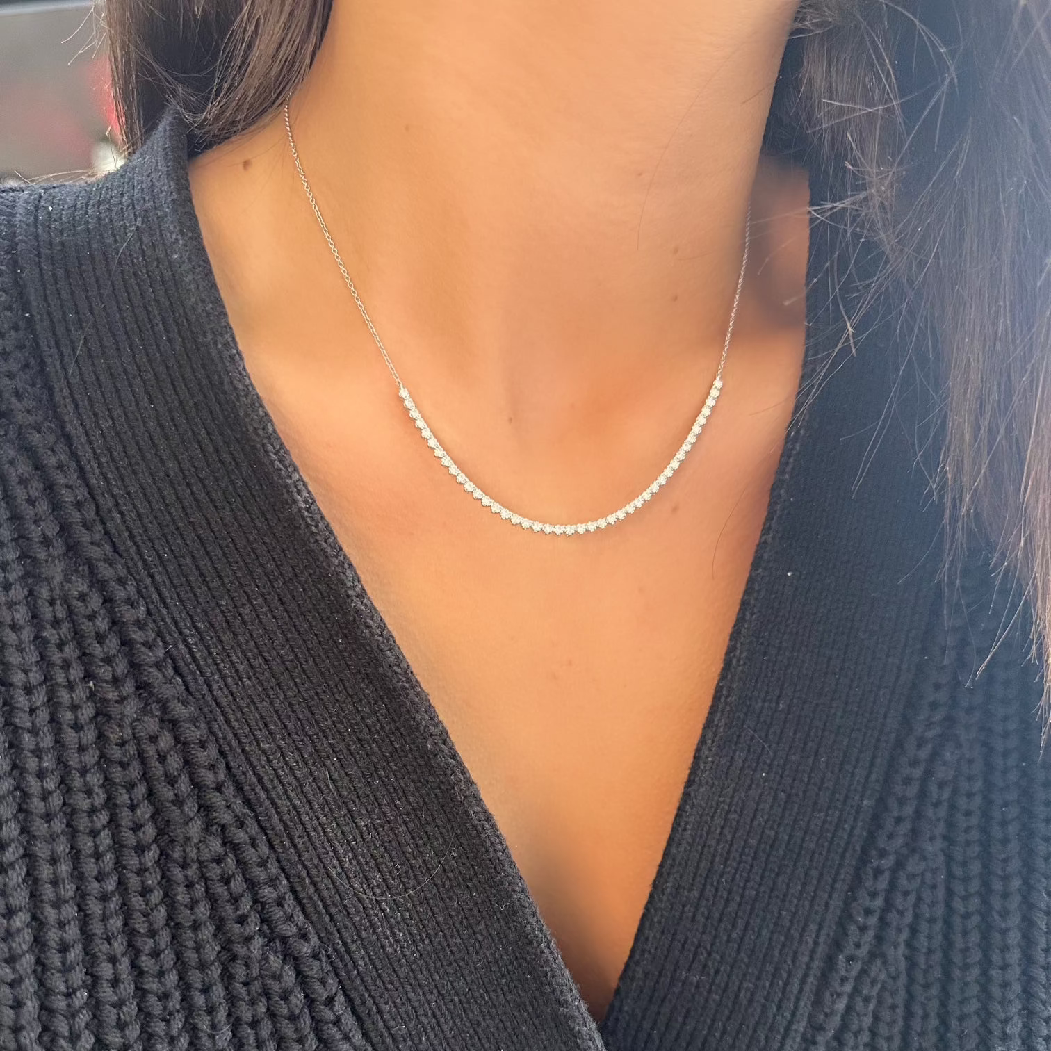 GRADUATED DIAMOND NECKLACE