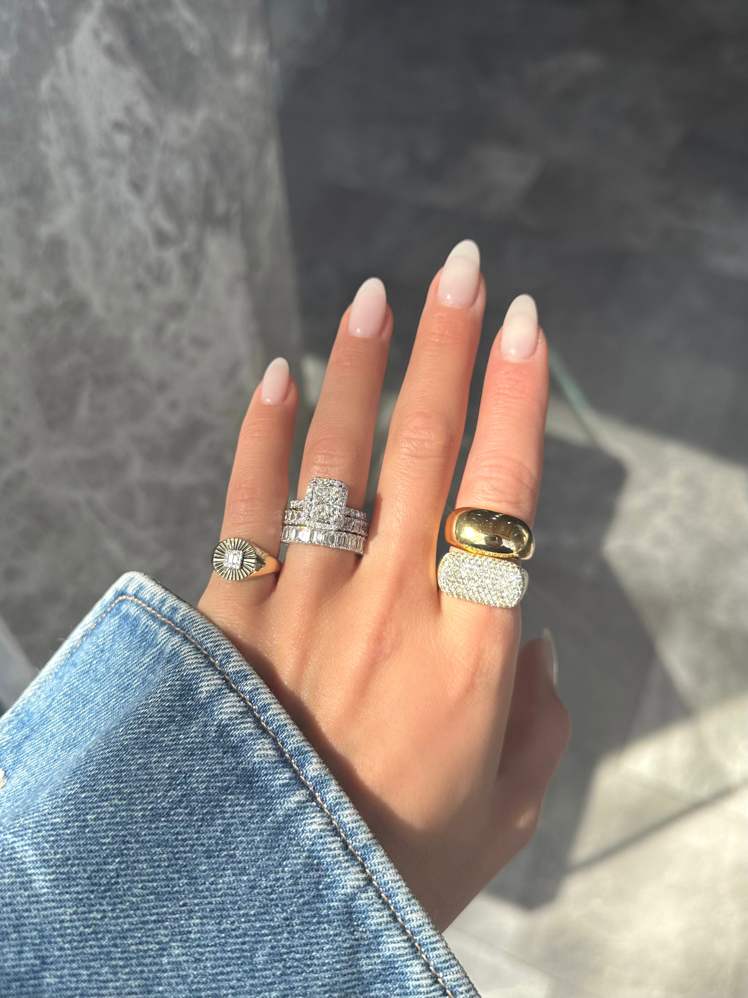 BAGUETTE DIAMOND PINKY RING