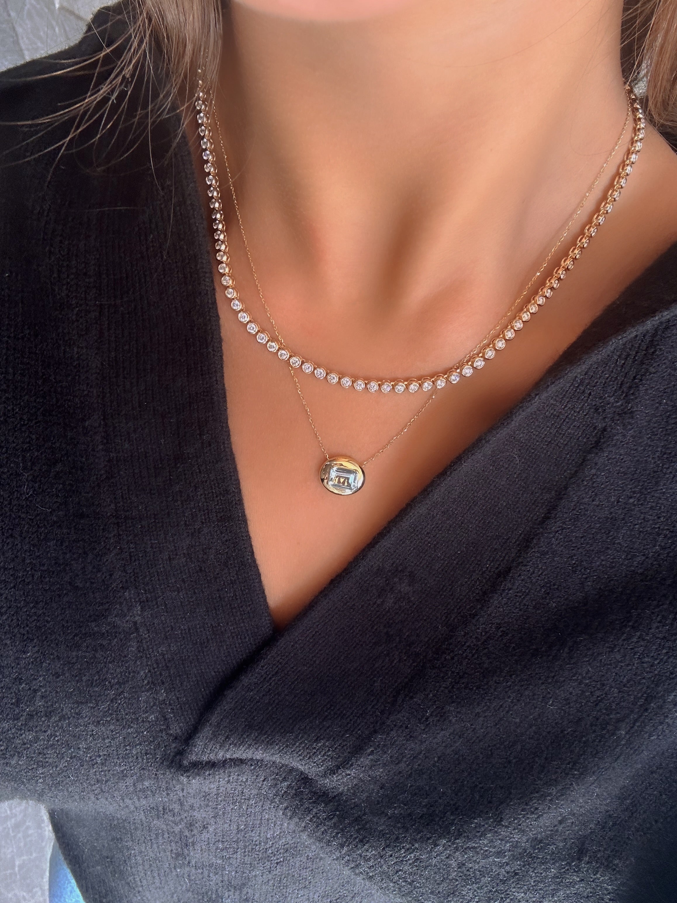 Blue Topaz Bubble Necklace