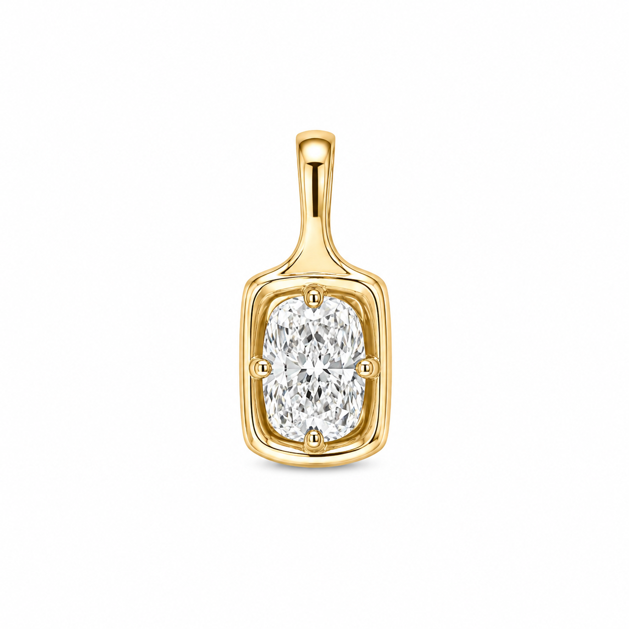 LAB CUSHION CUT DIAMOND PENDANT
