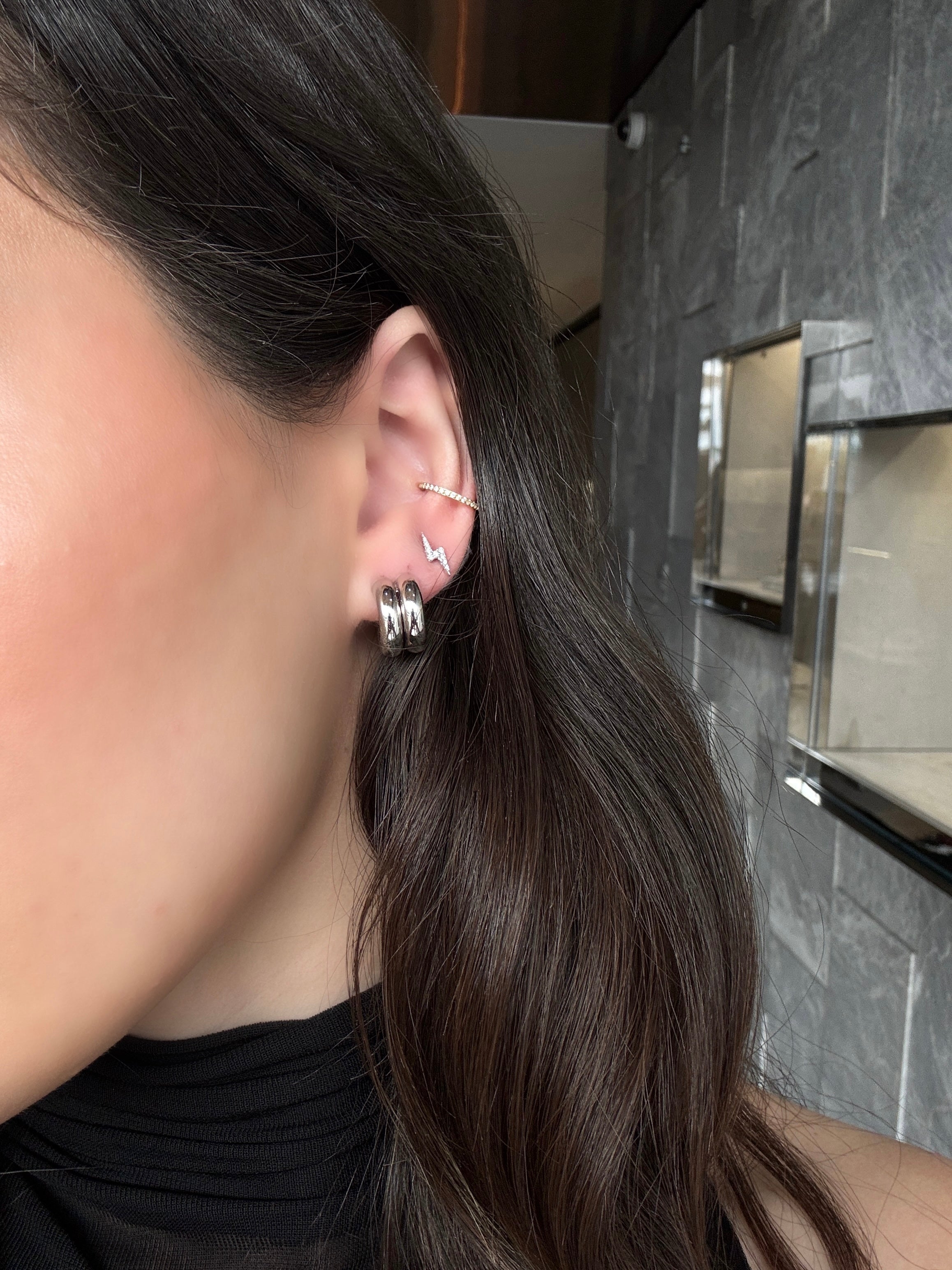 DIAMOND LIGHTNING BOLT STUDS