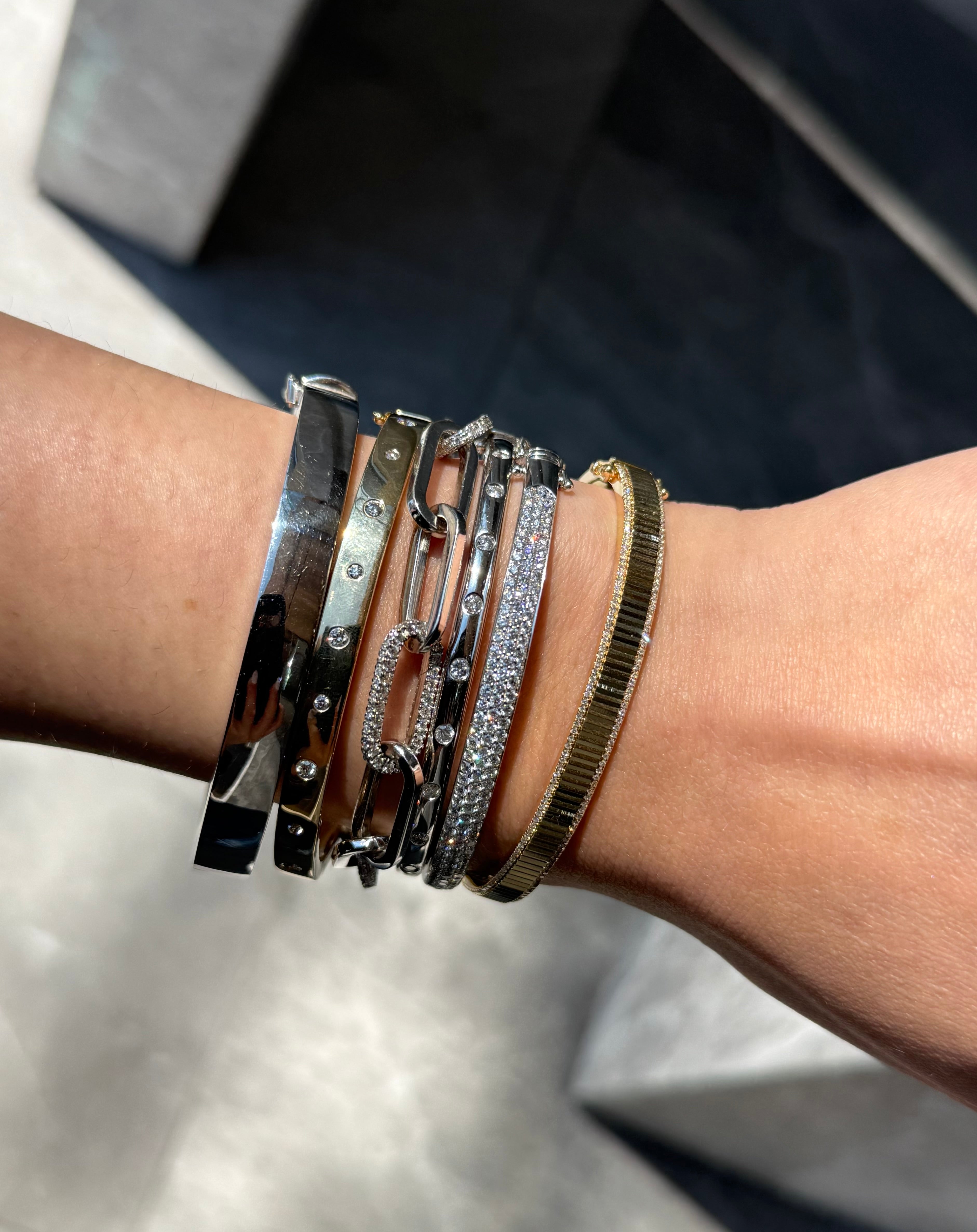 STAGGERED DIAMOND BANGLE