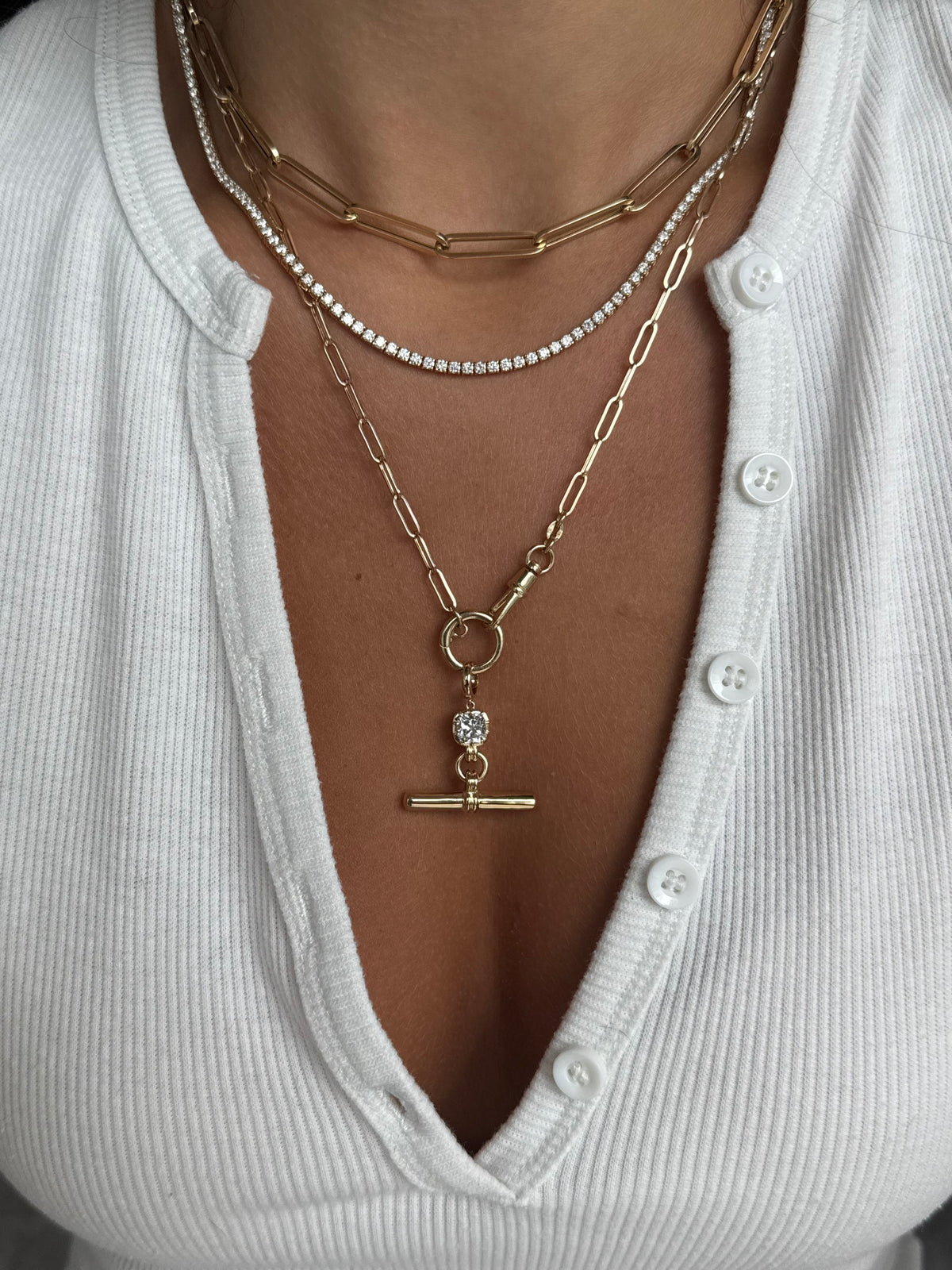 PAPERCLIP CHAIN WITH CARABINER