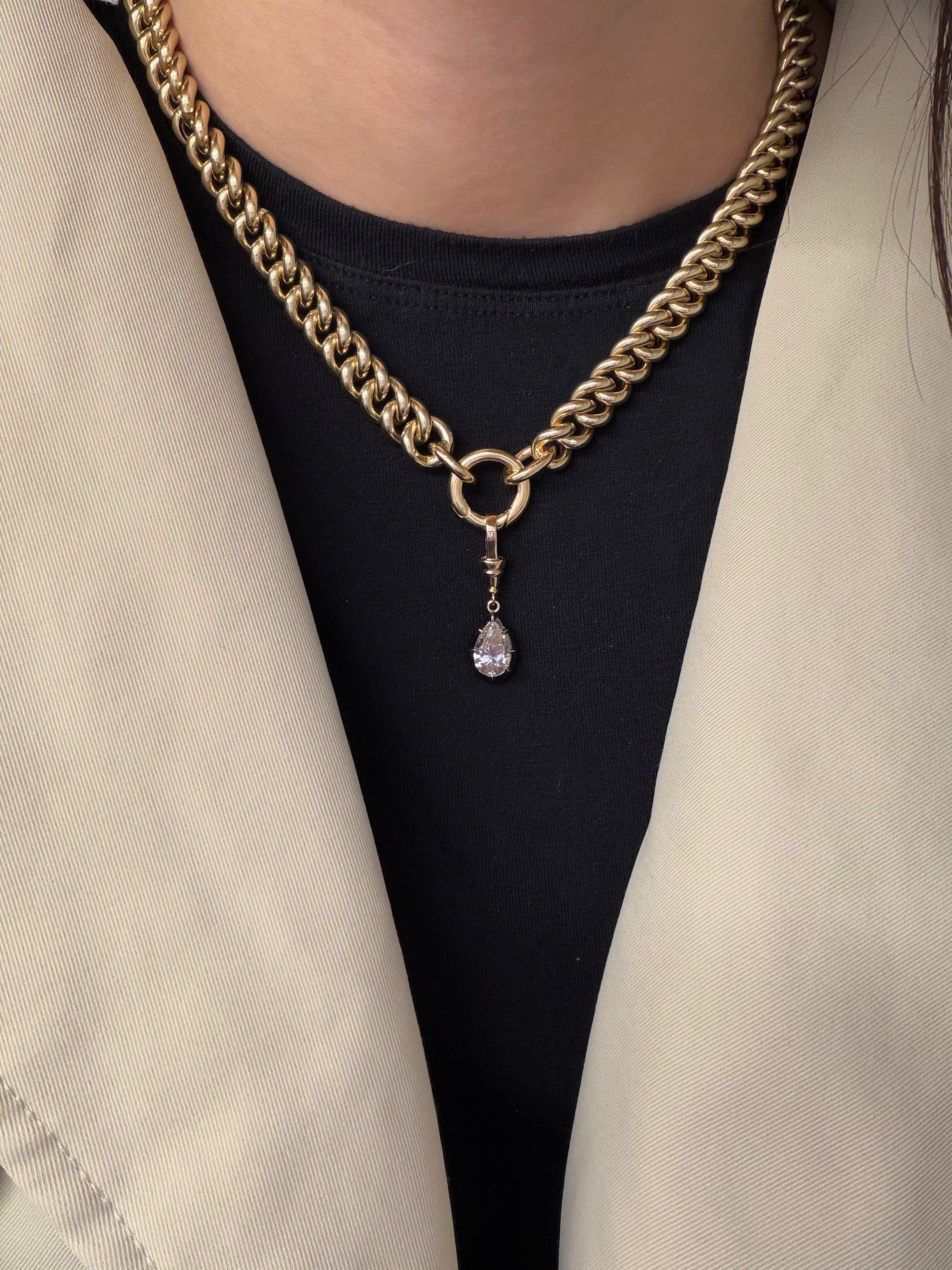 PEAR CUT LAB DIAMOND PENDANT