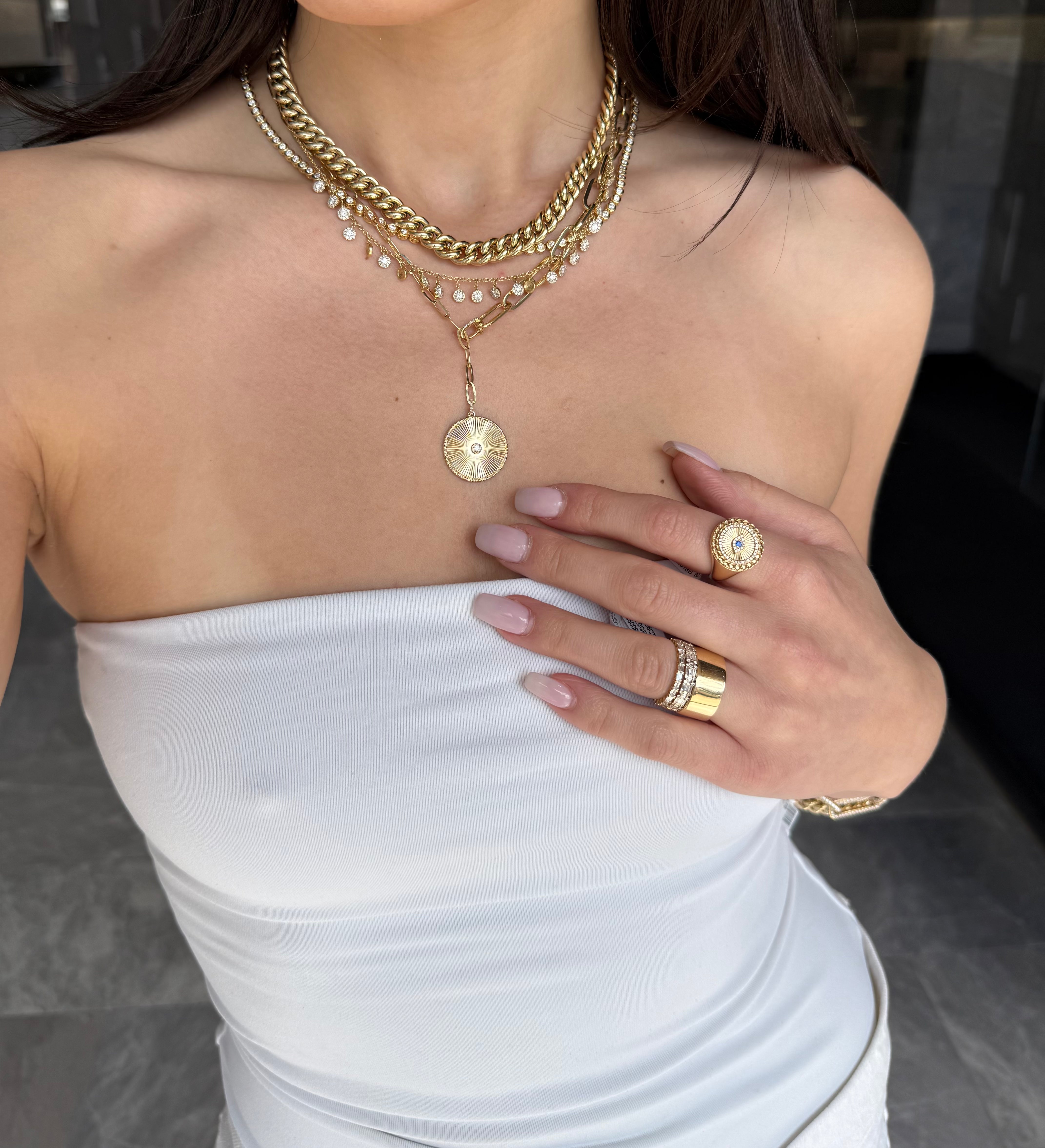 DIAMOND FRINGE NECKLACE