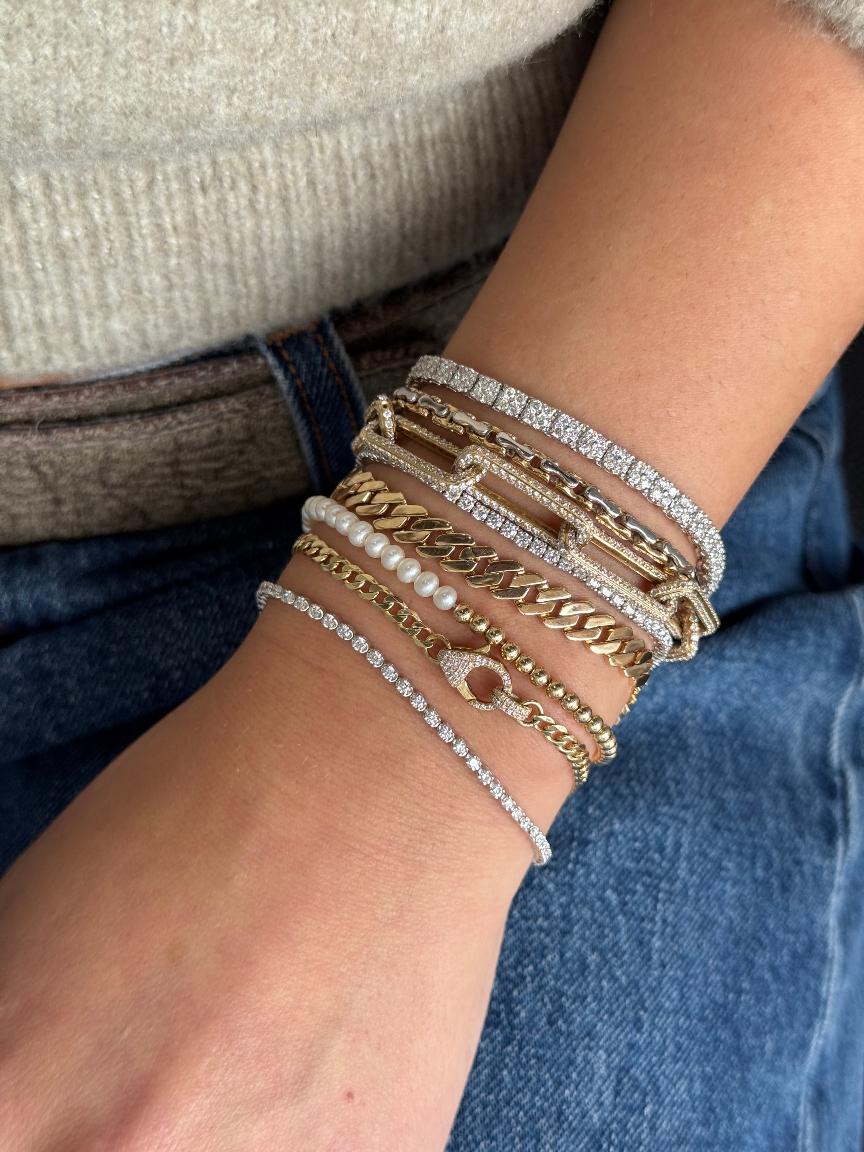 DIAMOND CLASP CUBAN LINK BRACELET