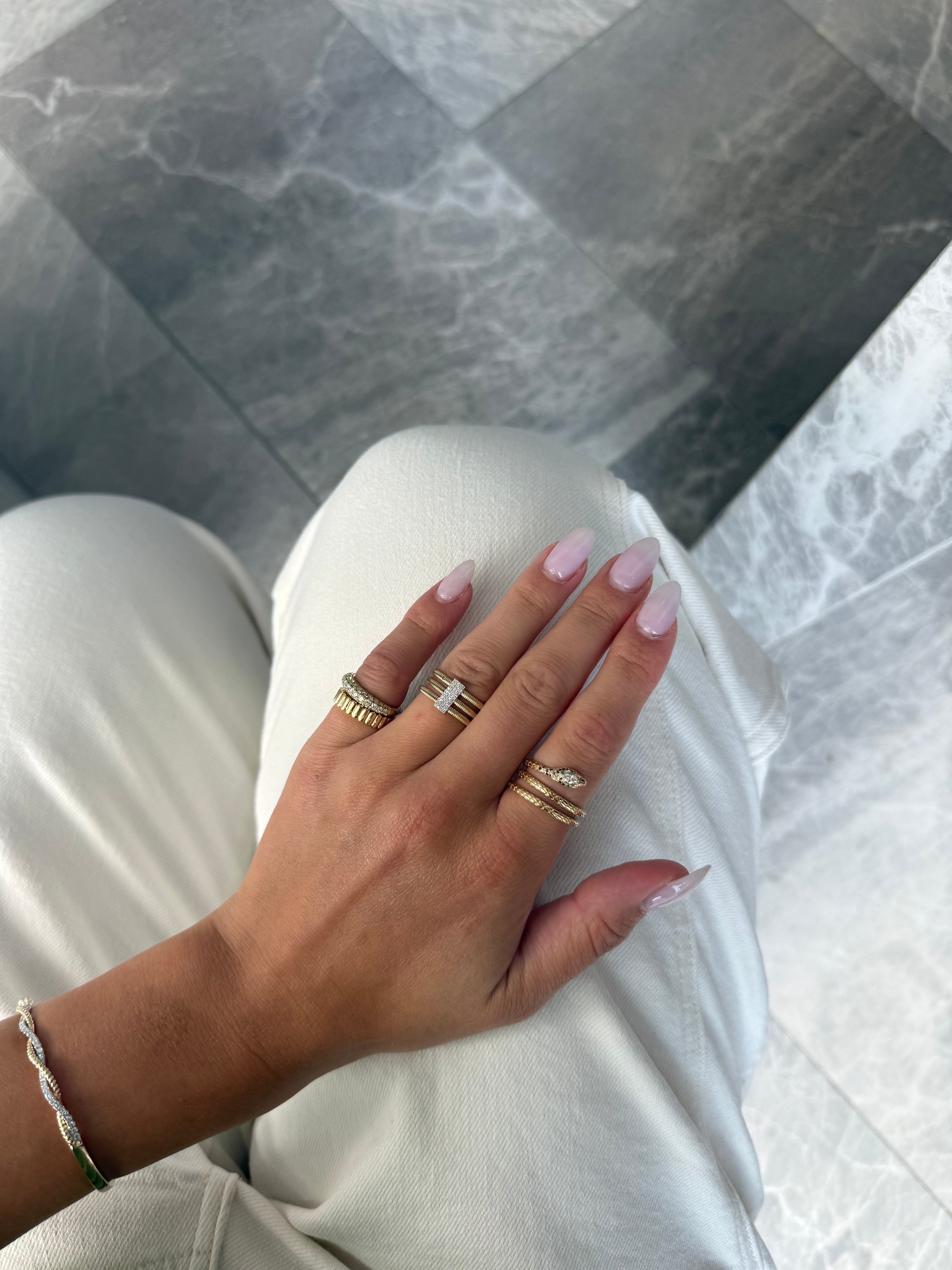 DIAMOND SNAKE WRAP RING