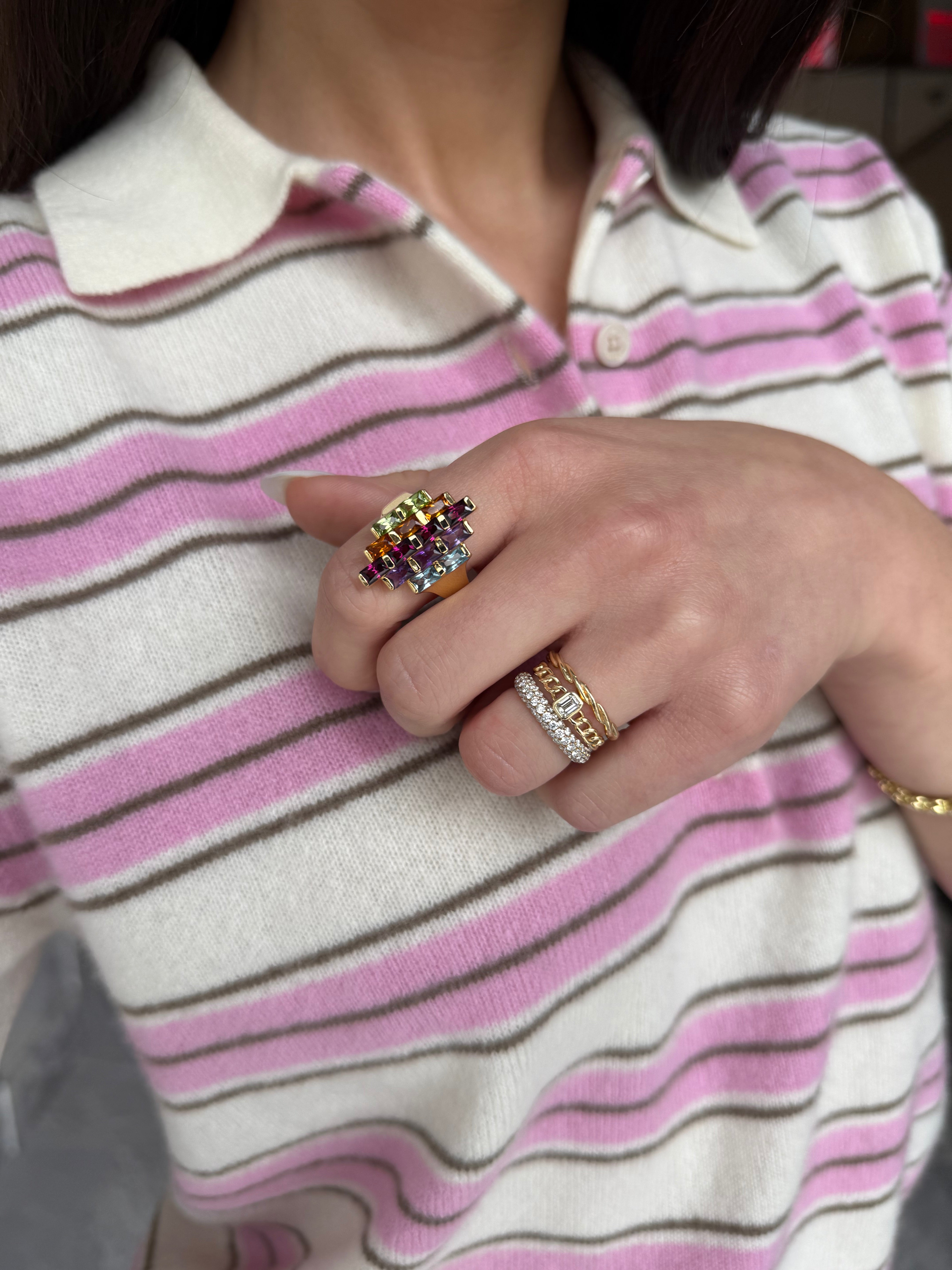 COLOURED STONE RING