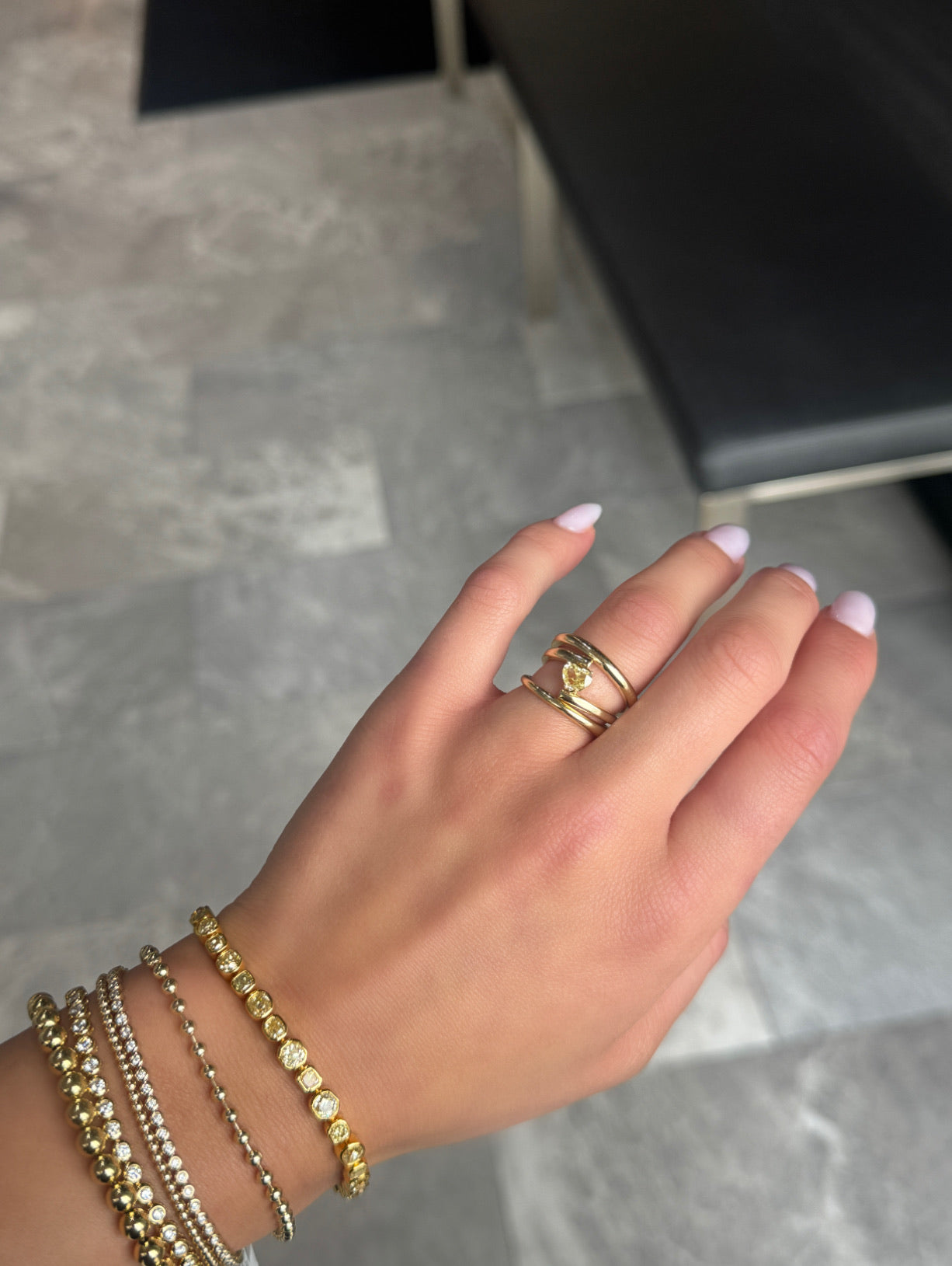 FANCY YELLOW DIAMOND HEART RING