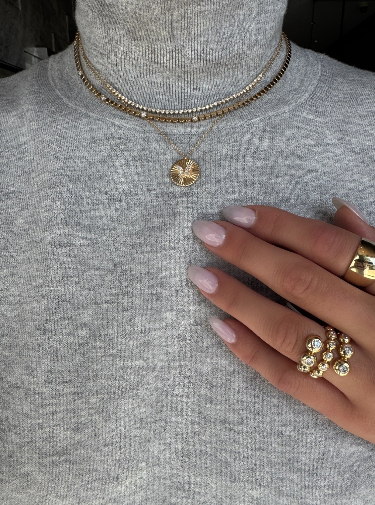 Bubble Diamond Wrap Ring