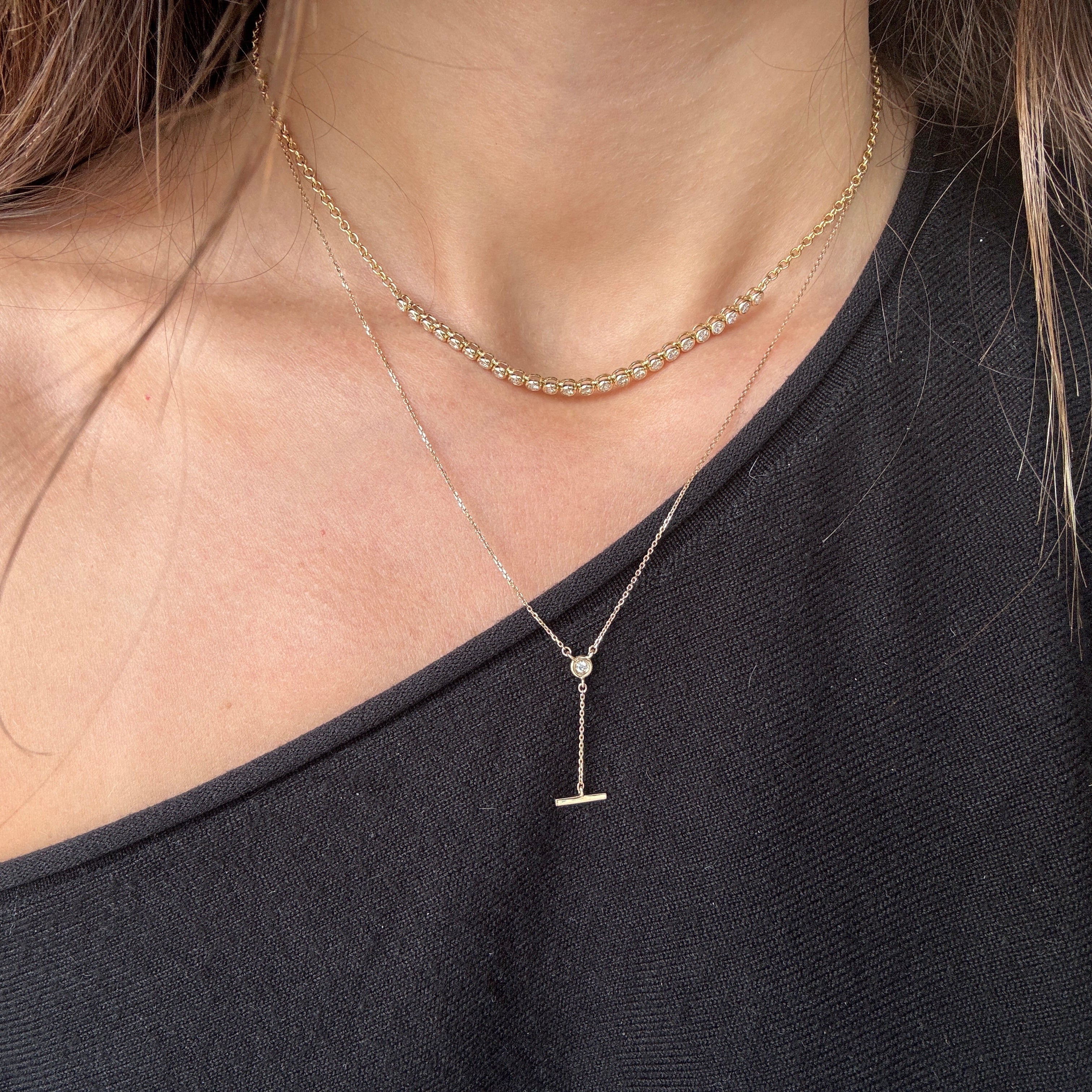 DIAMOND LARIAT NECKLACE