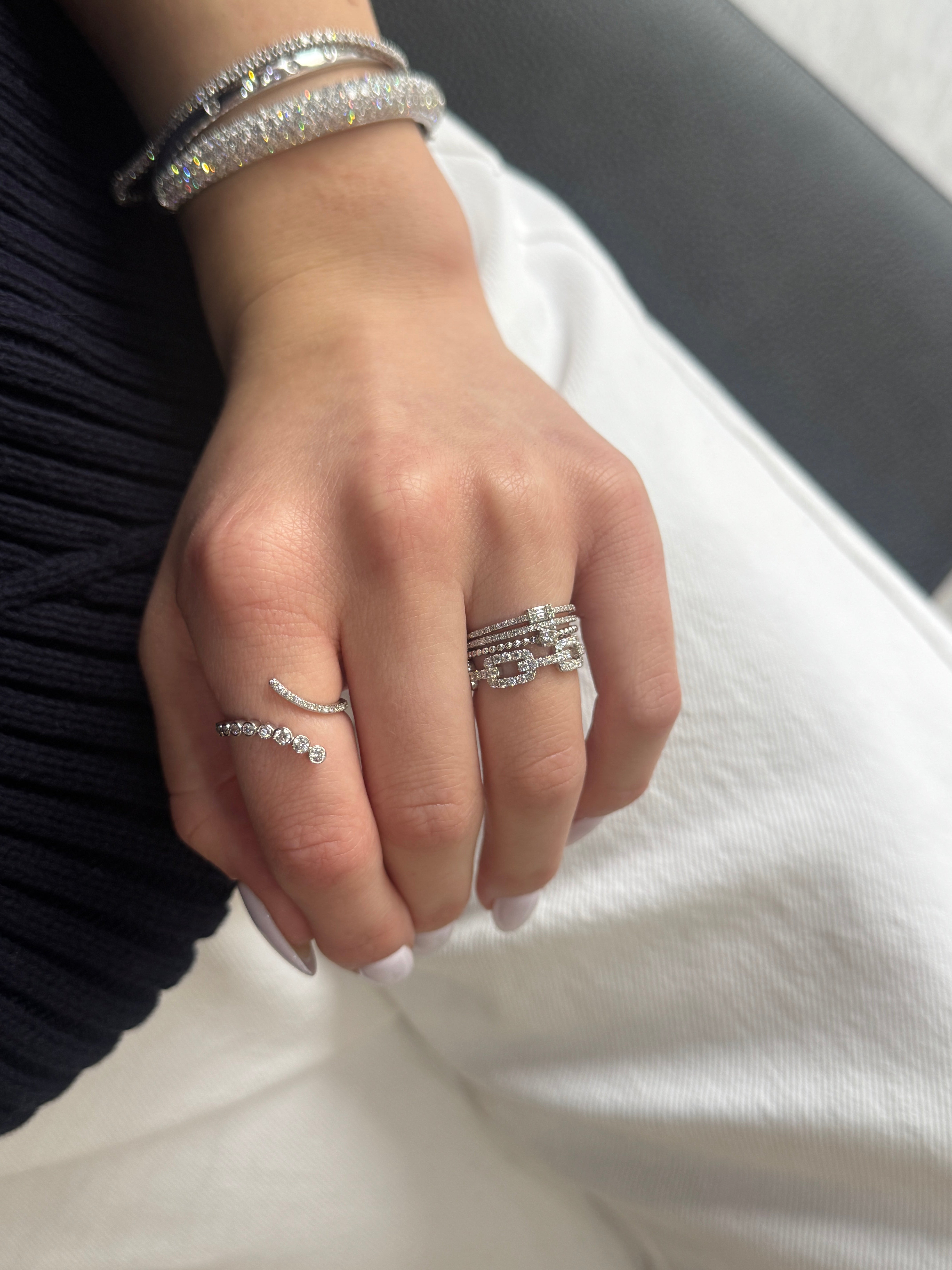 BEADED DIAMOND SOLITAIRE RING