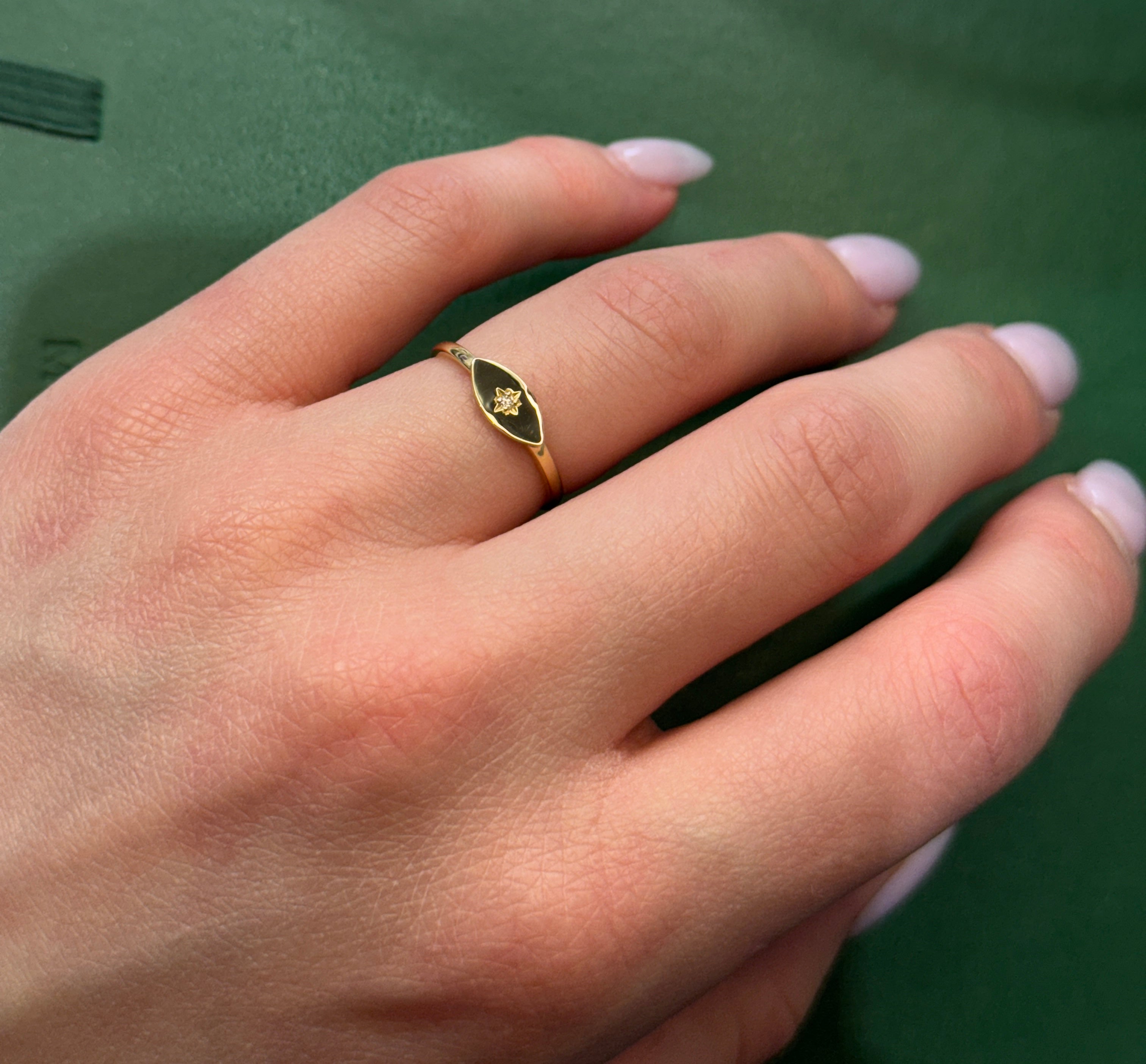 EVIL EYE DIAMOND RING