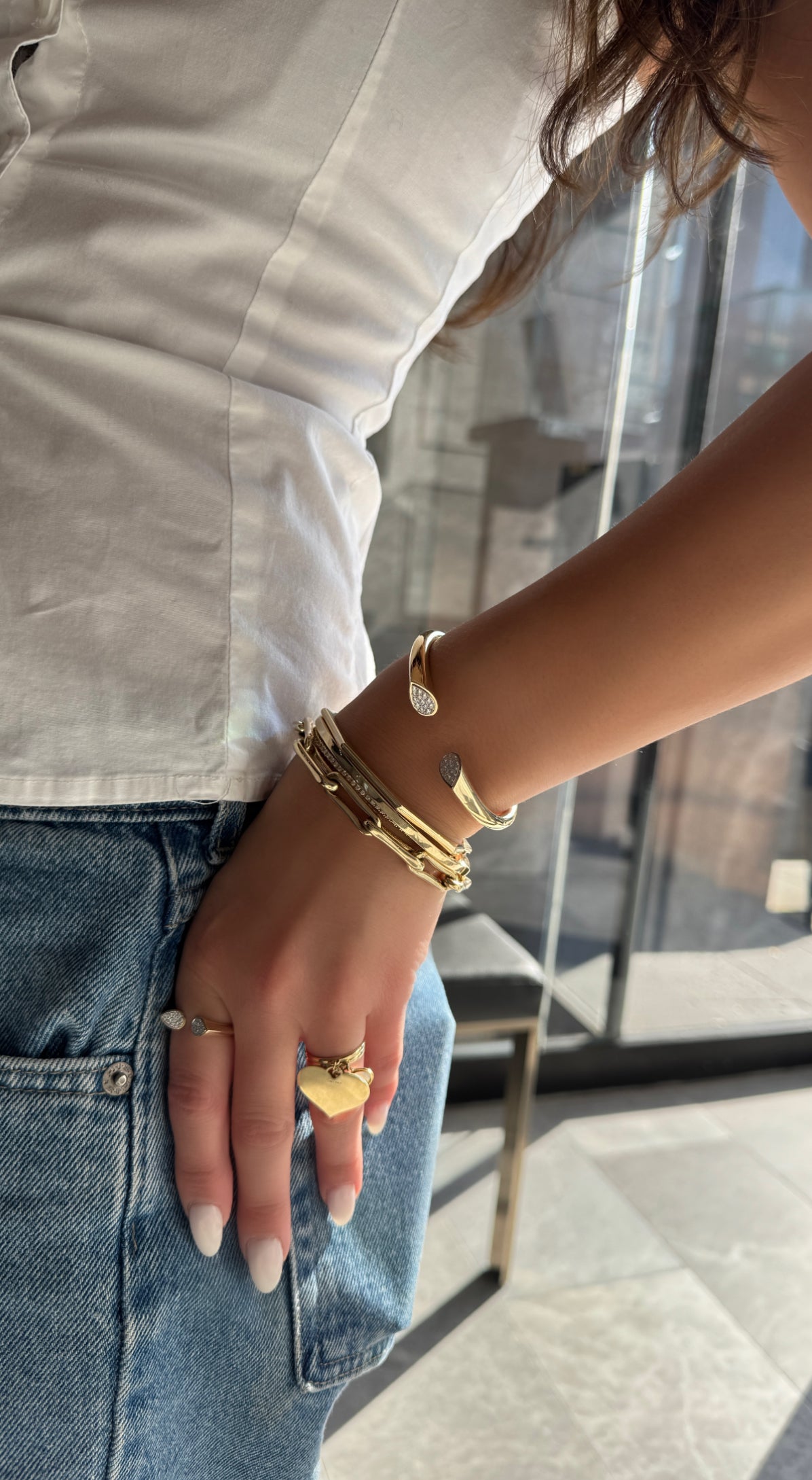 HEART DANGLE RING