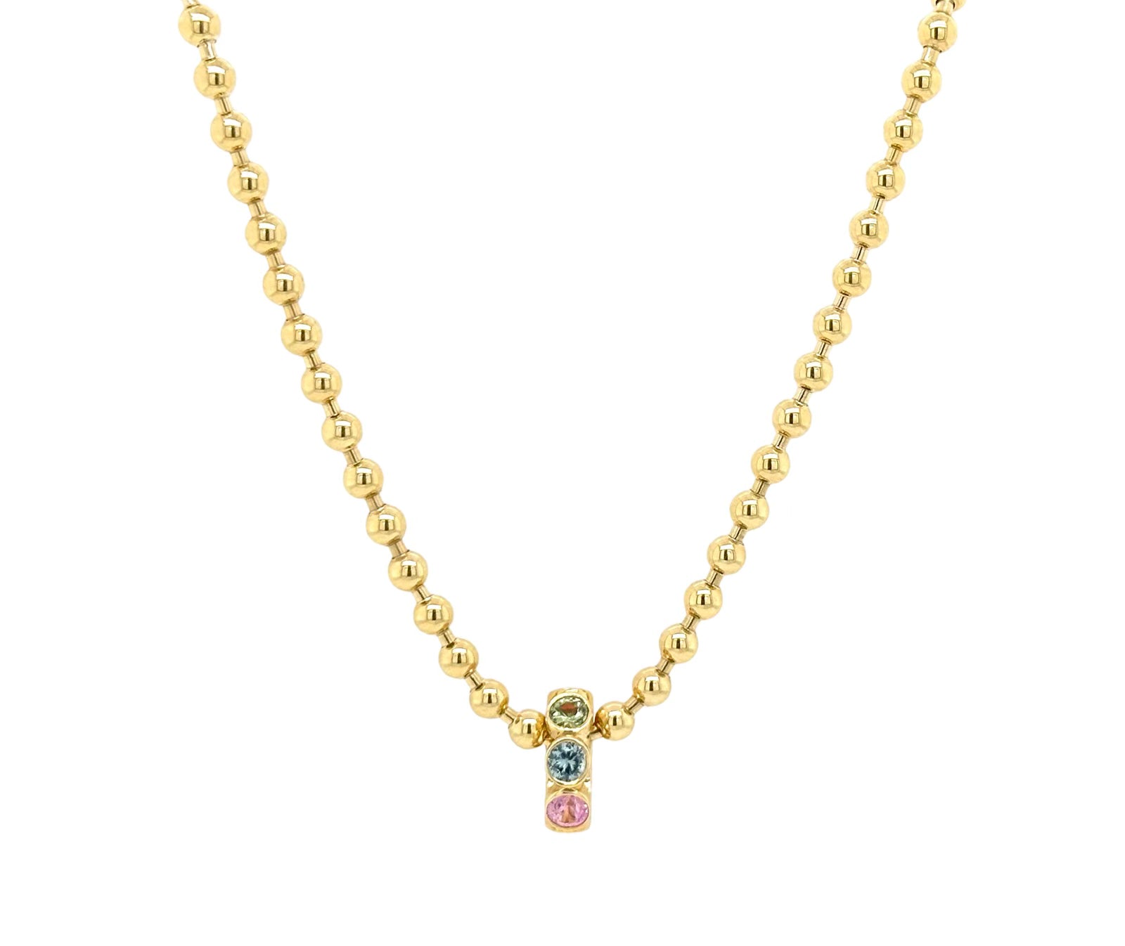 COLOURED STONE SLIDER CHARM