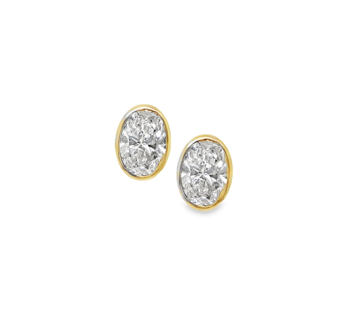 LAB OVAL CUT DIAMOND STUDS