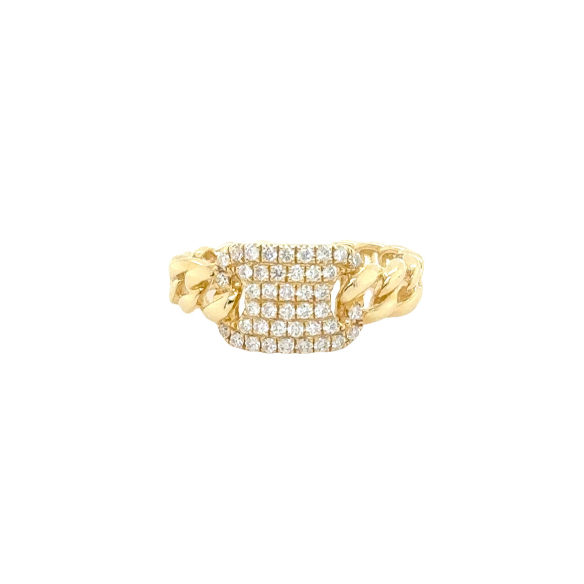 CURBLINK & PAVÉ DIAMOND RING