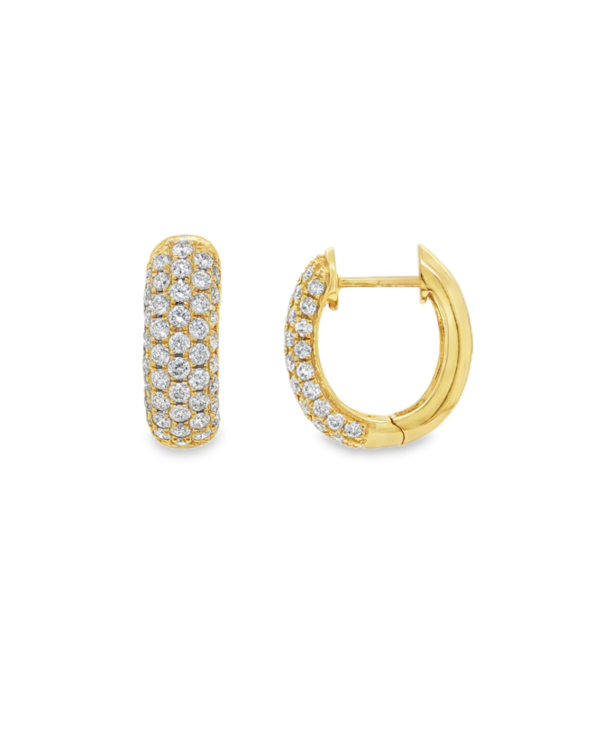 CHUNKY PAVÉ DIAMOND HOOPS