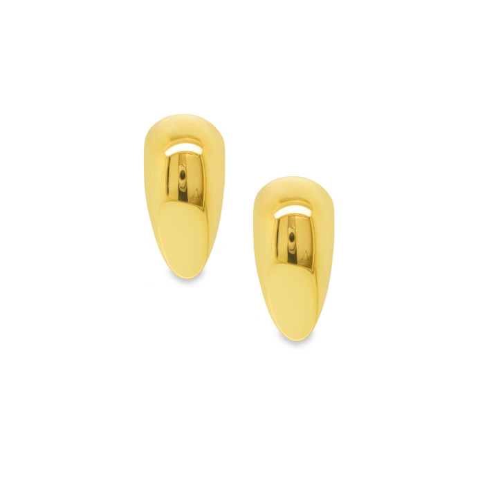 DOME HALF HOOP EARRINGS