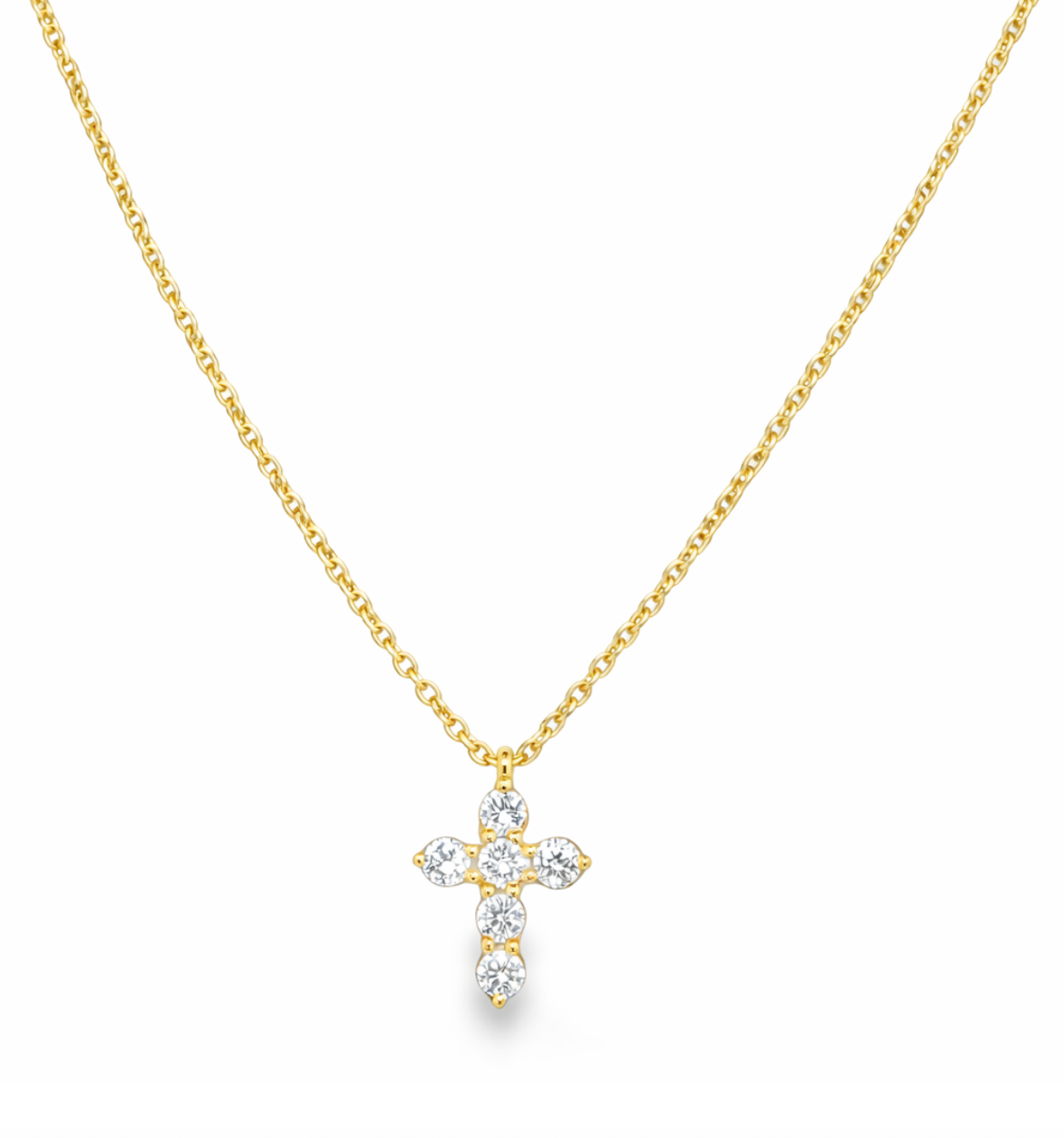 DIAMOND CROSS NECKLACE