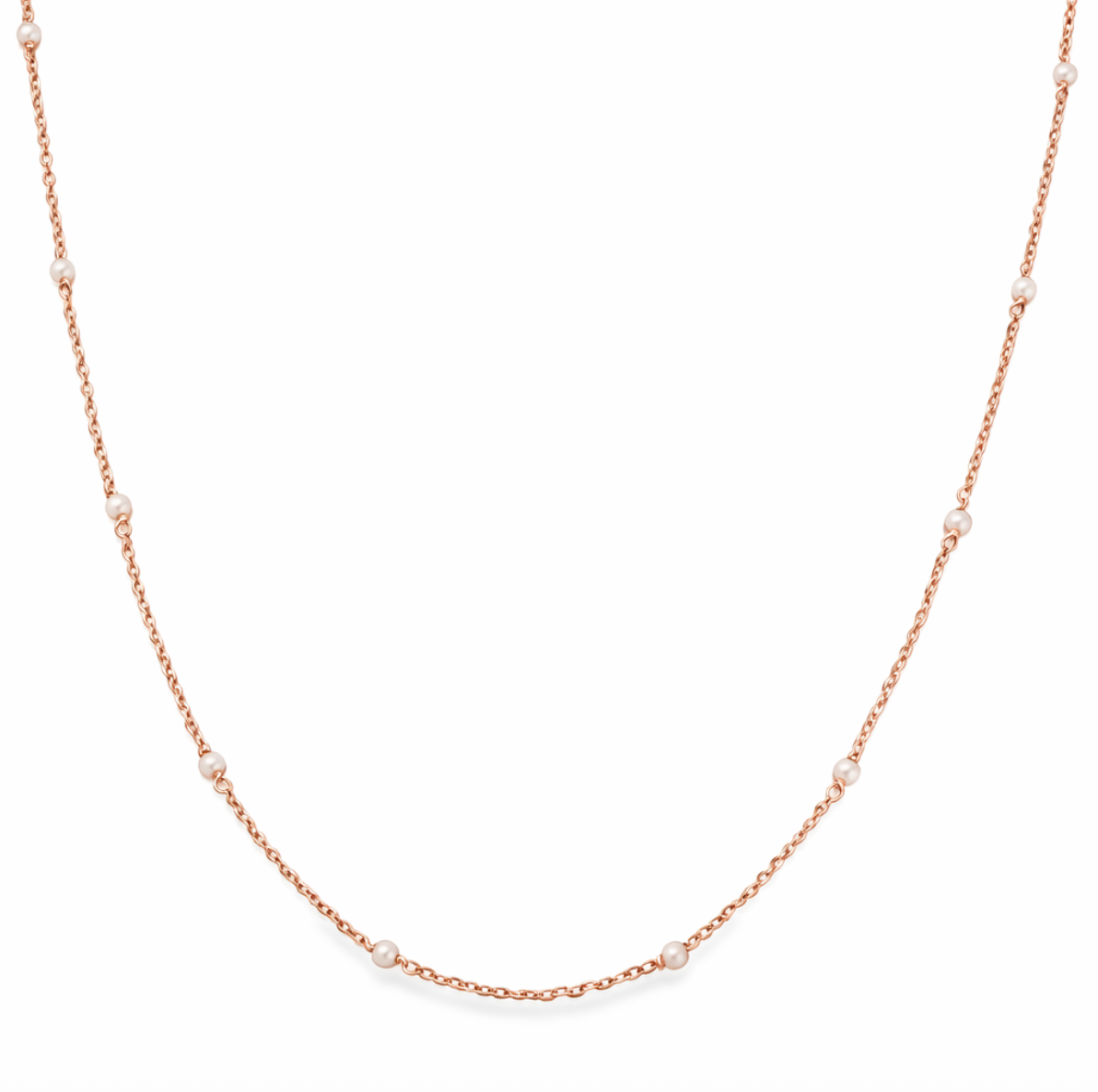 MOTHER OF PEARL STATION NECKLACE