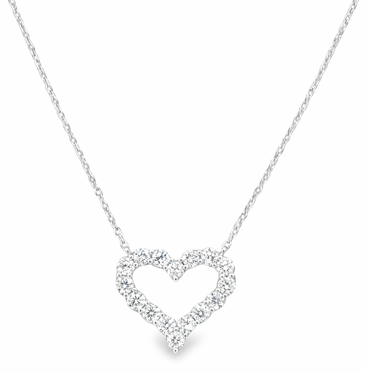 DIAMOND OPEN HEART NECKLACE