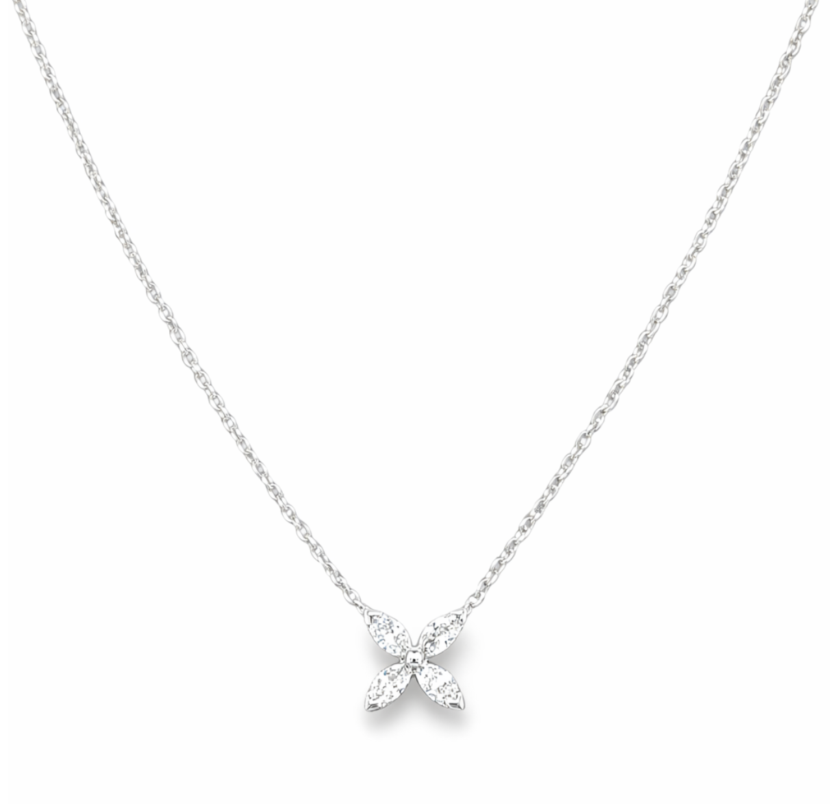 DIAMOND FLOWER NECKLACE