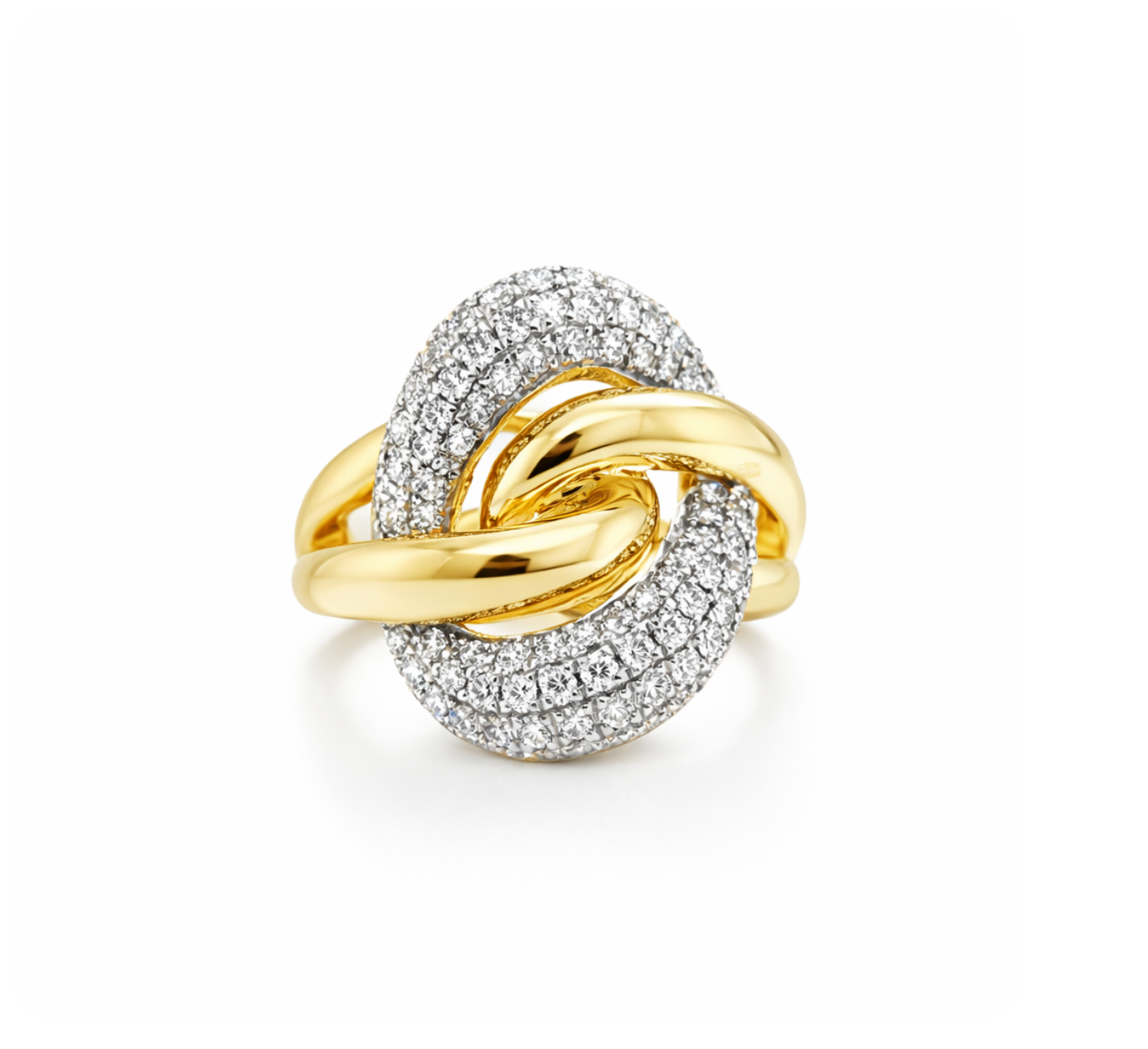 PAVÉ DAIMOND KNOT RING