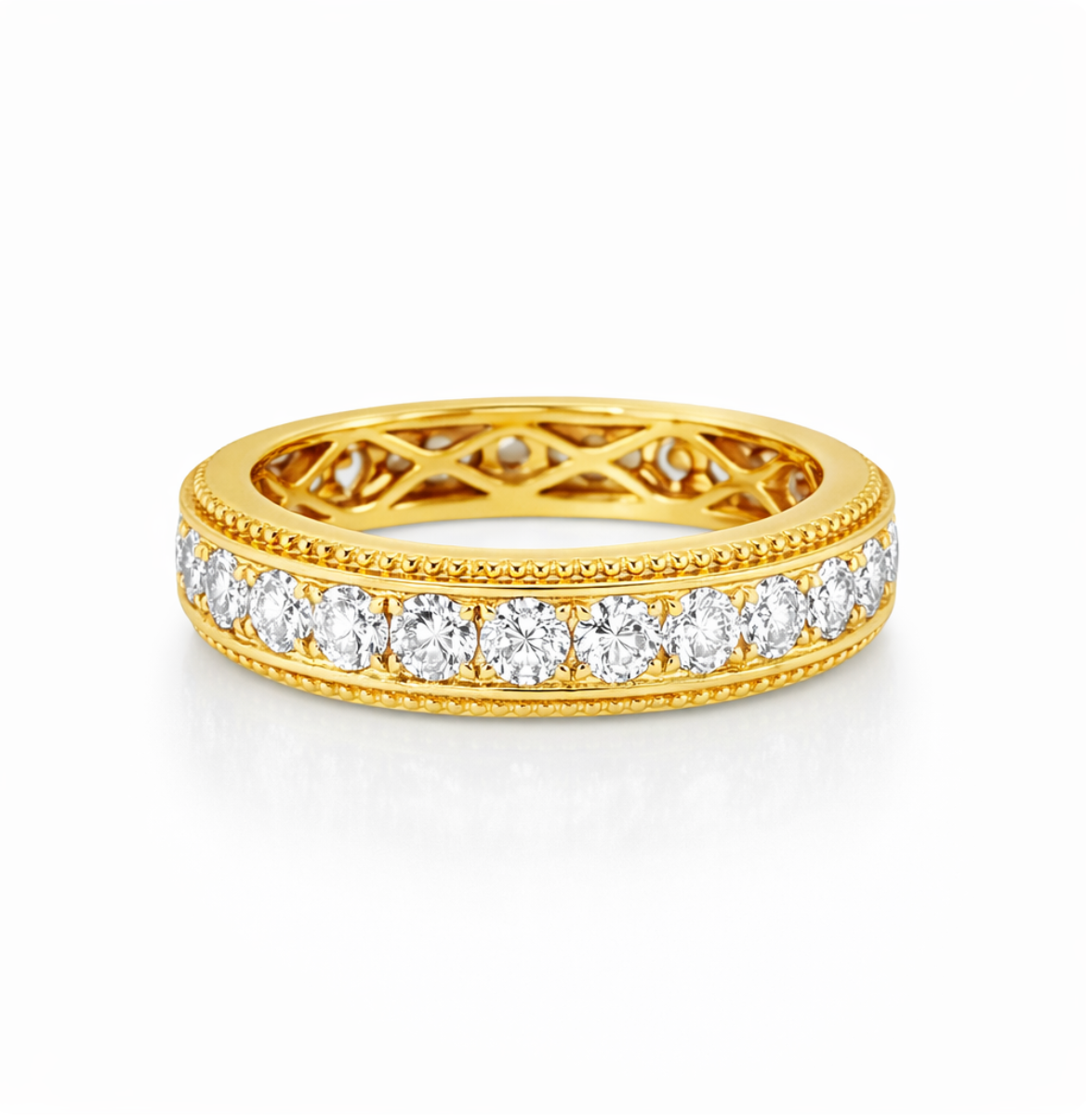 MILGRAIN AND DIAMOND RING