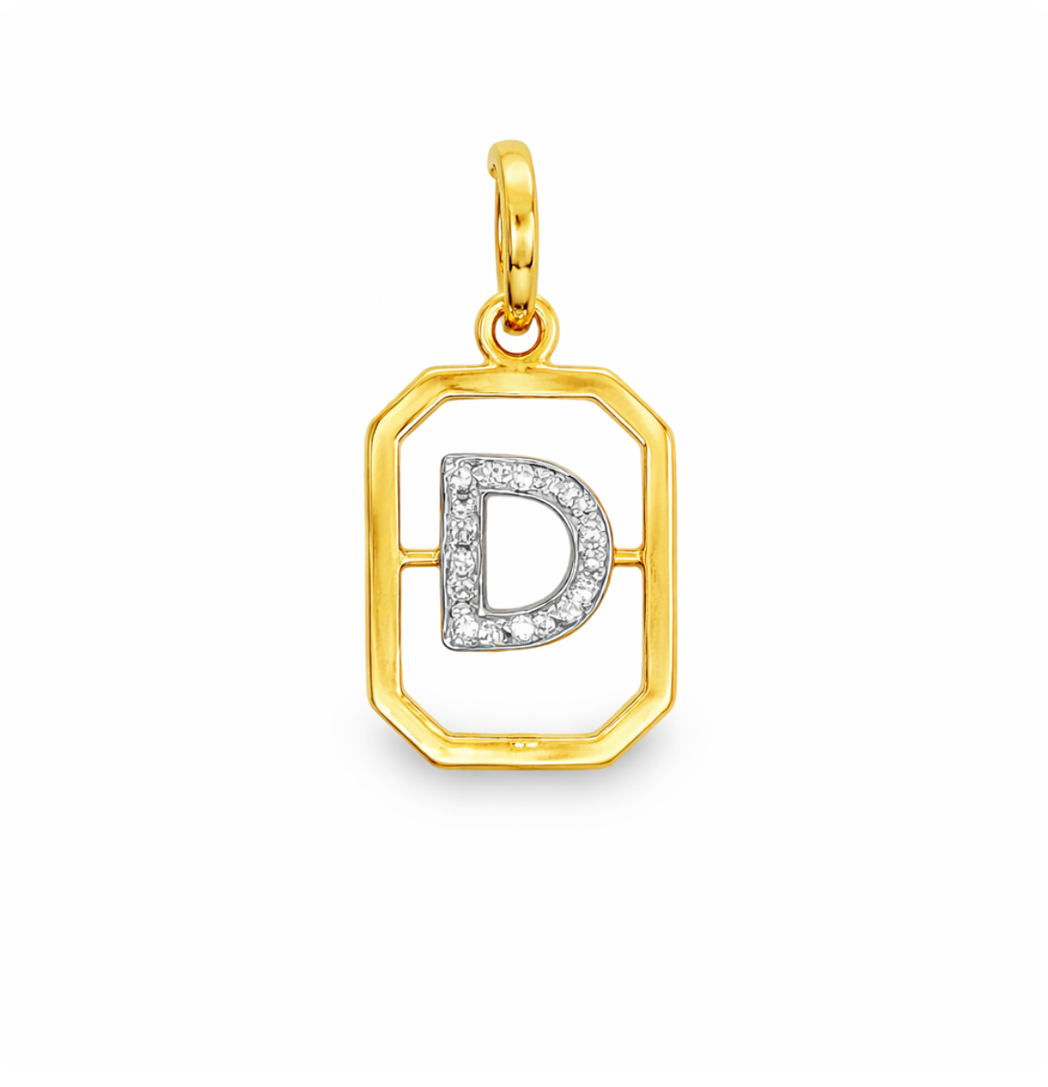 DIAMOND "D" INITIAL CHARM