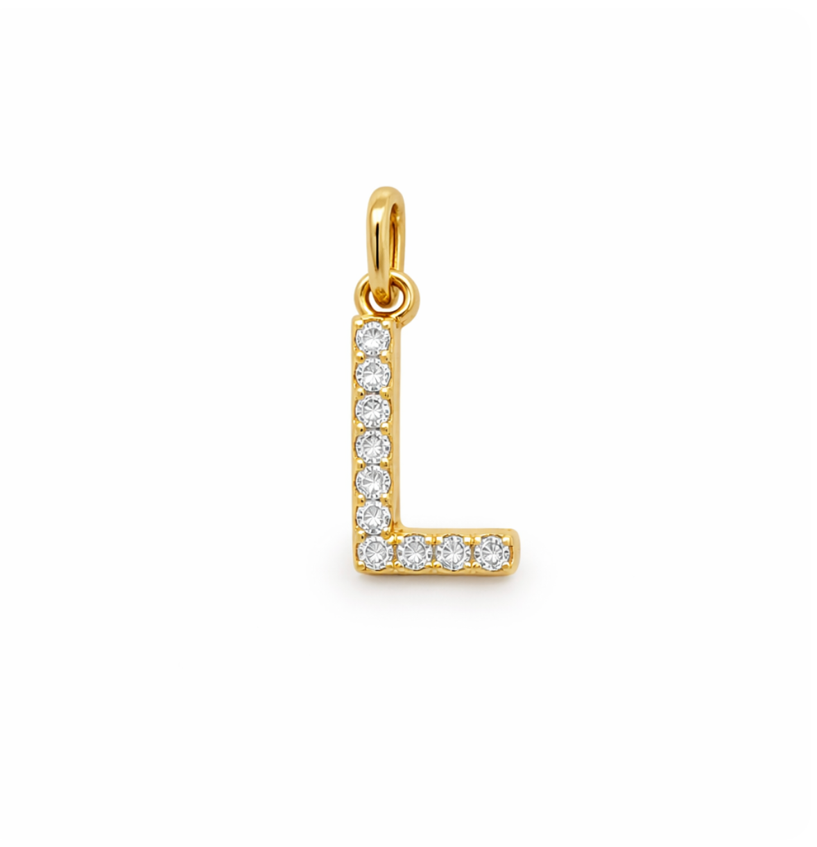 DIAMOND "L" INITIAL CHARM