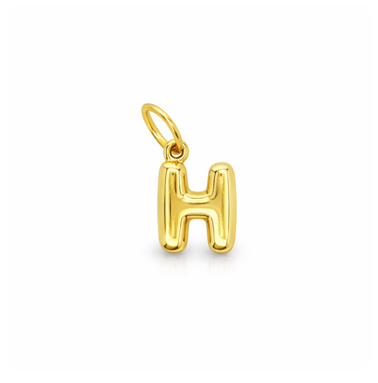 "H" INITIAL BUBBLE CHARM
