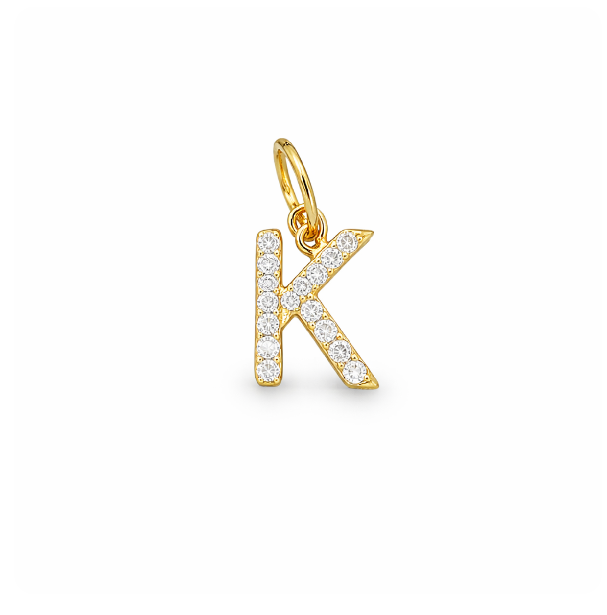 DIAMOND "K" INITIAL CHARM