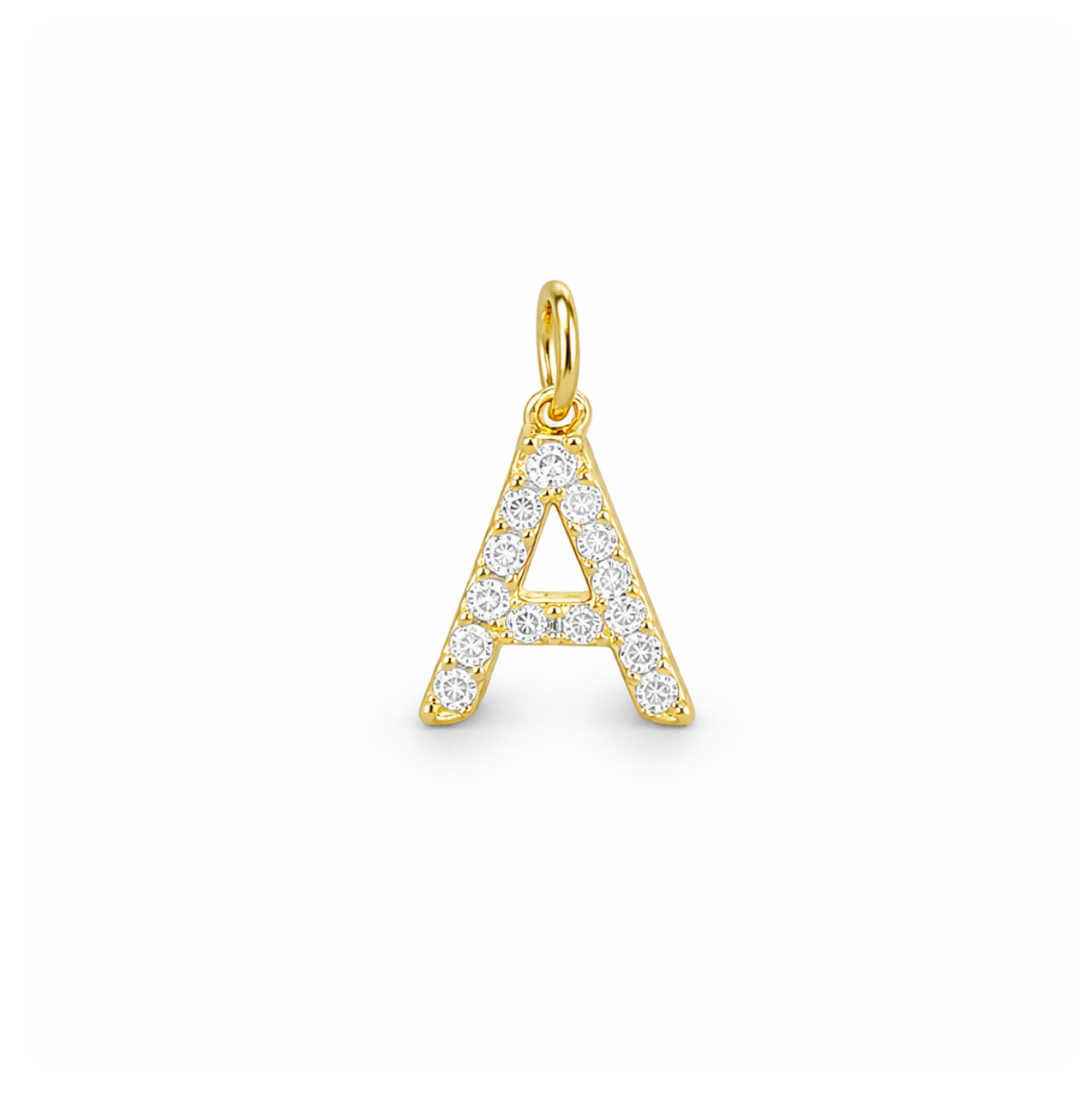 DIAMOND "A" INITIAL CHARM