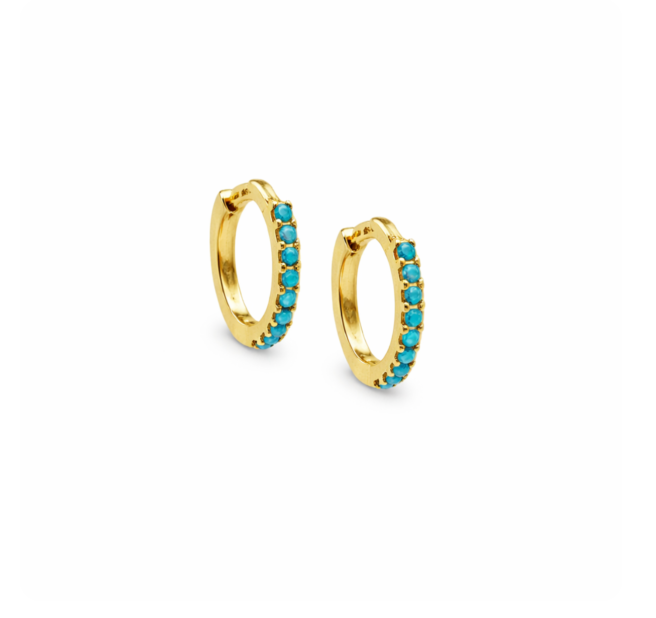 TURQUOISE BEADED HUGGIES