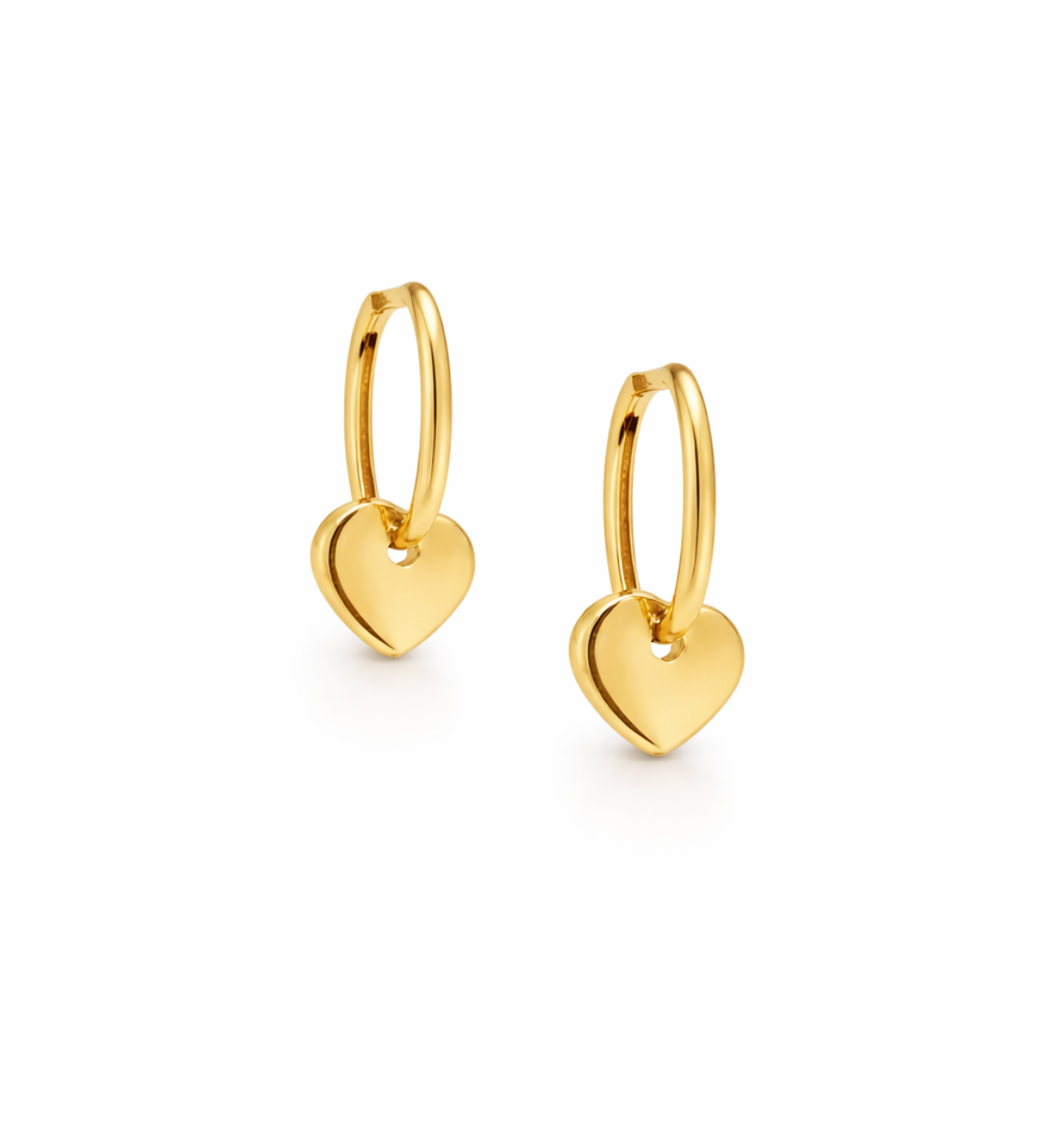 HEART HUGGIE EARRINGS