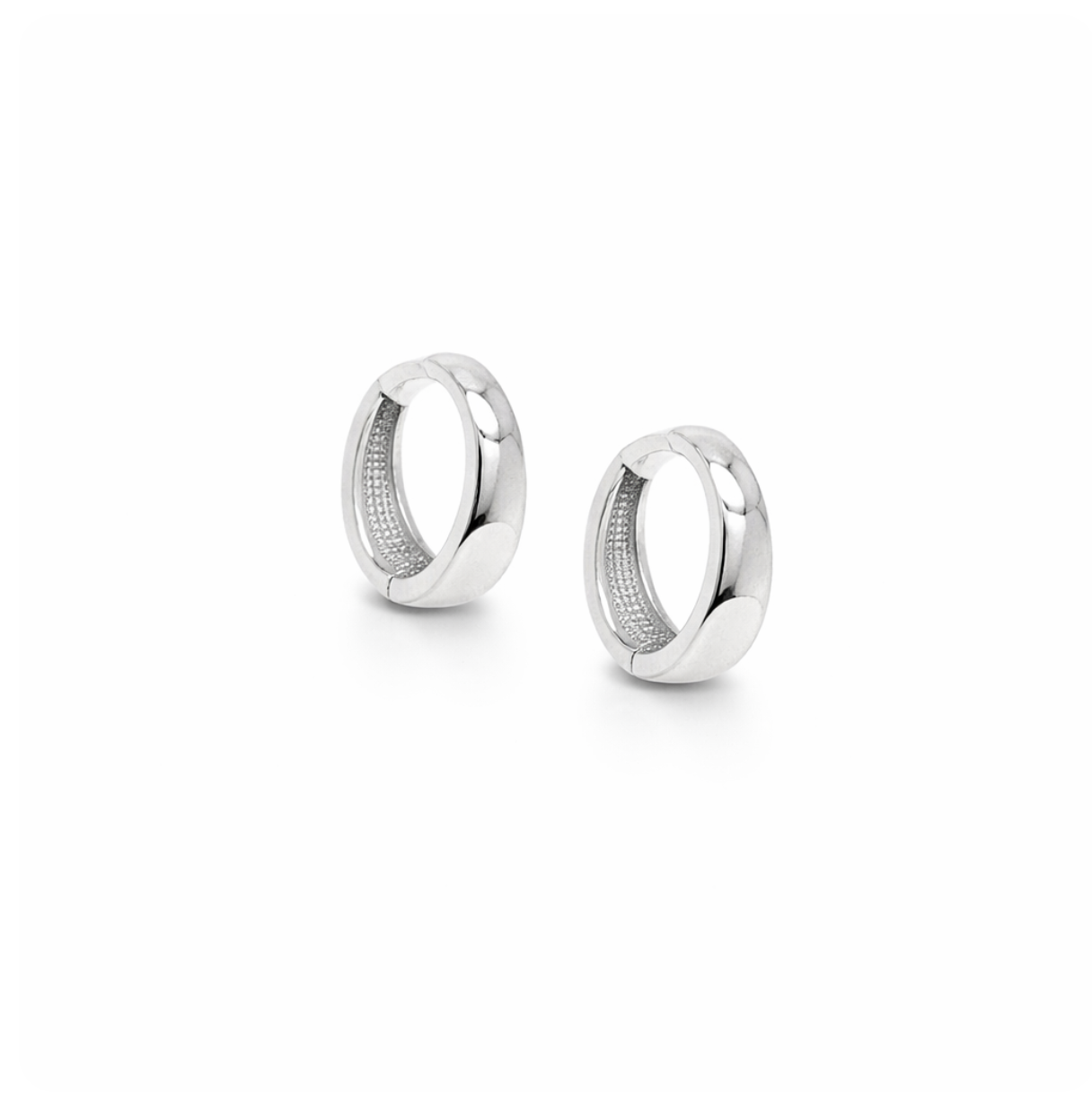 WHITE GOLD HOOPS