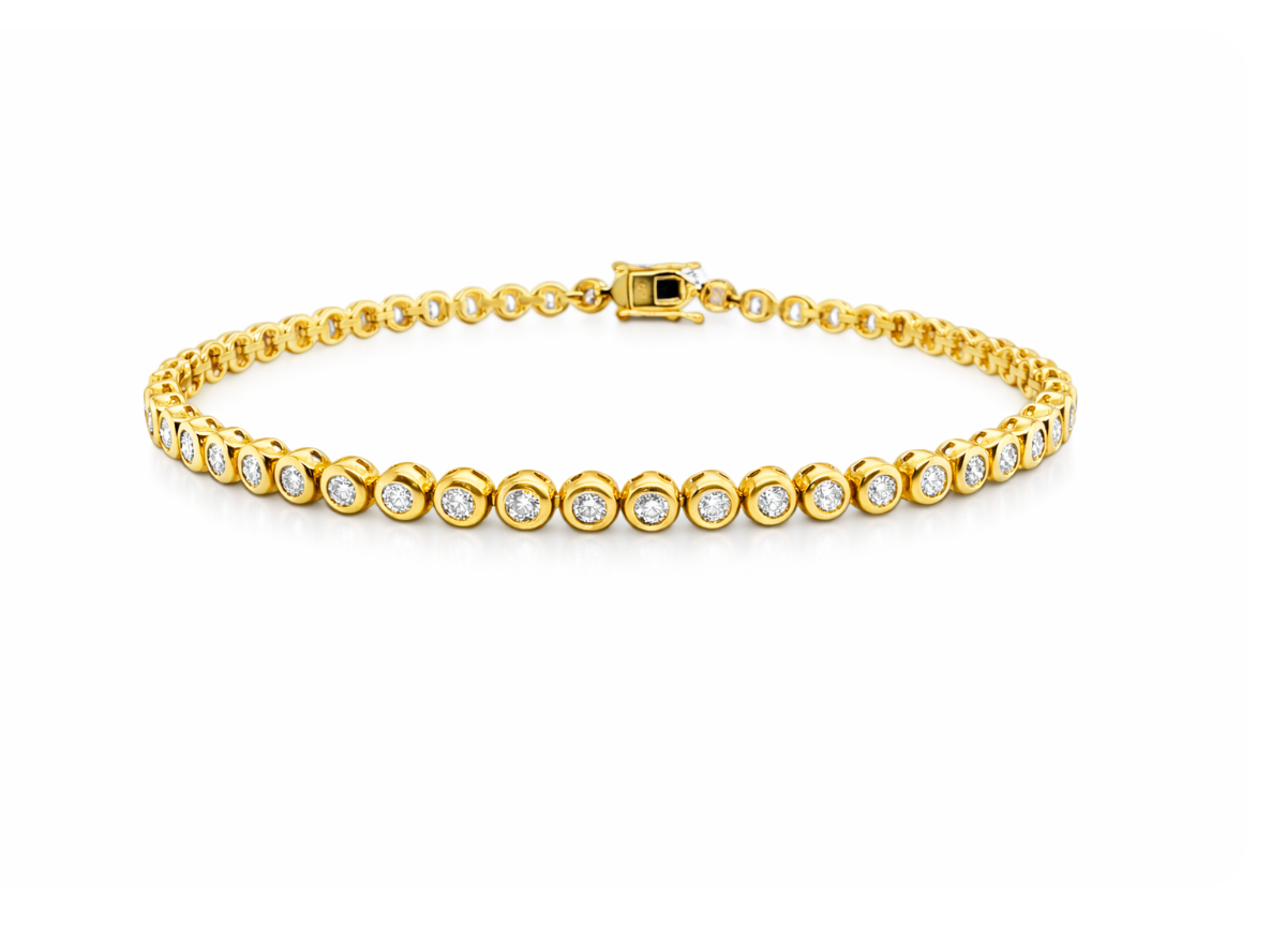 BEZEL SET DIAMOND BRACELET