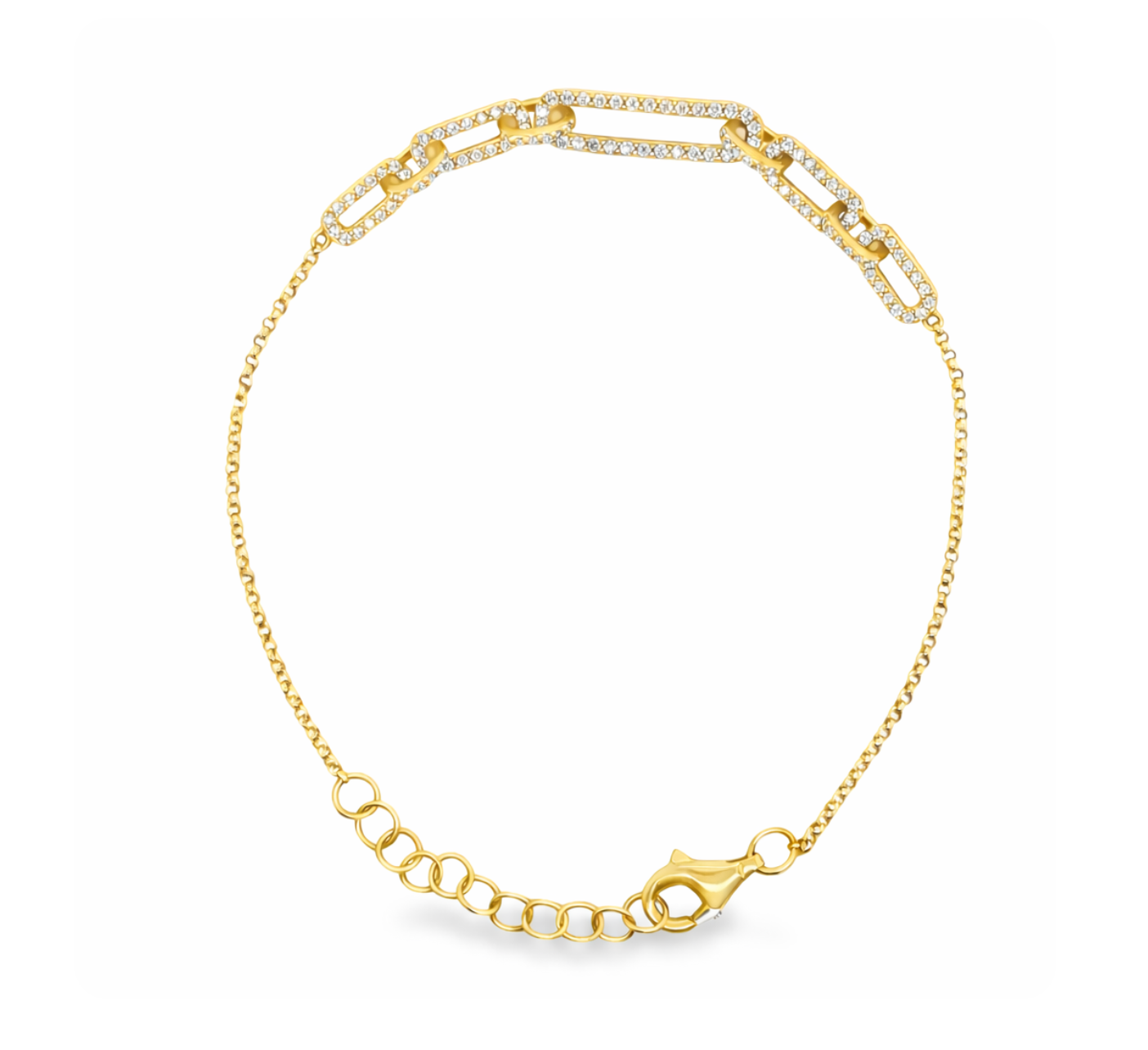 DIAMOND OVAL LINK BRACELET