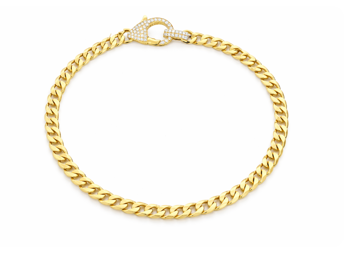 DIAMOND CLASP CUBAN LINK BRACELET
