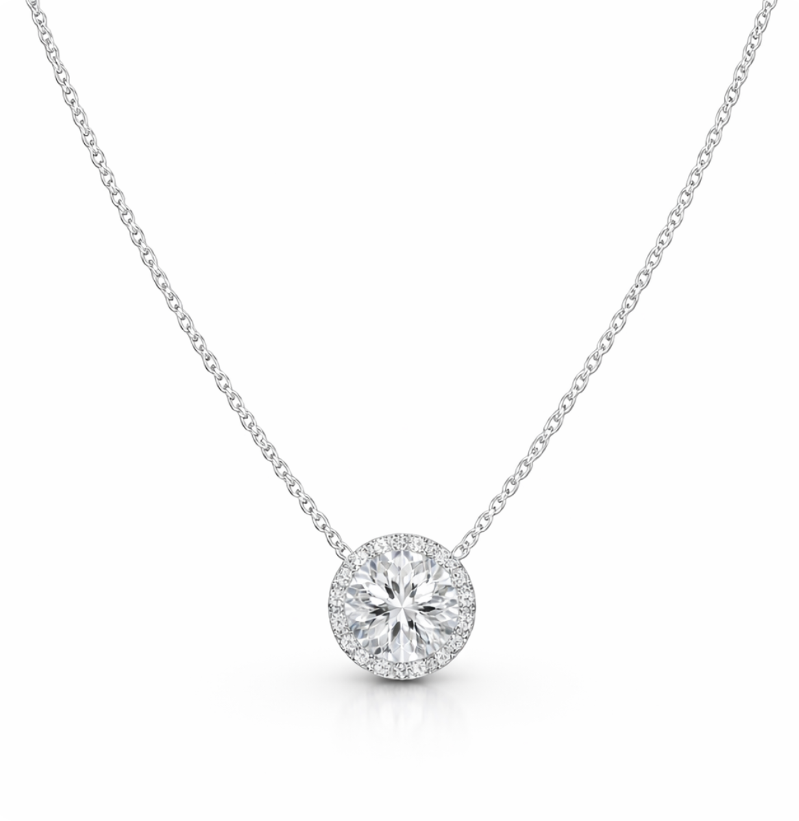 DIAMOND HALO NECKLACE