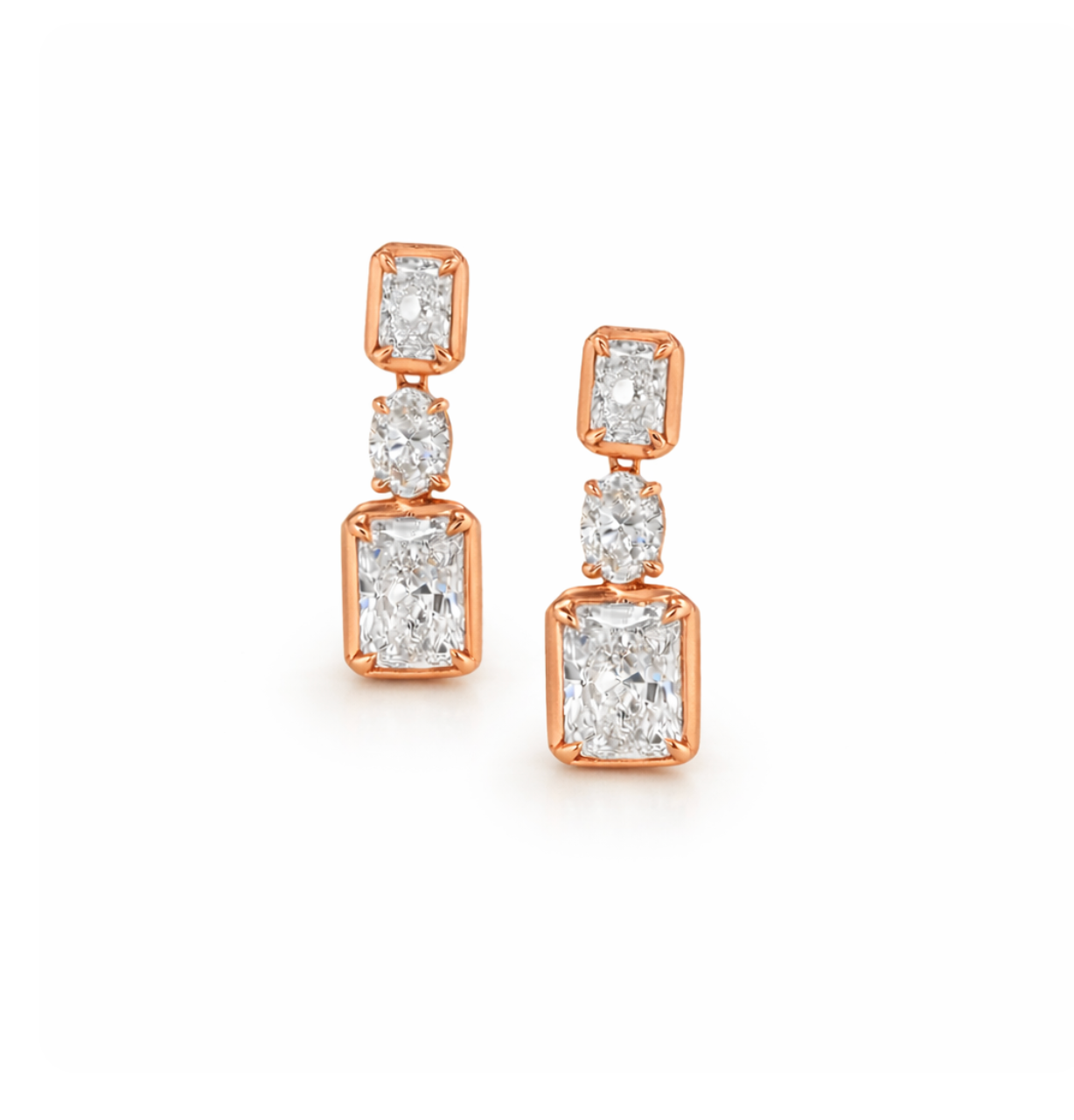 LAB DIAMOND DROP EARRINGS
