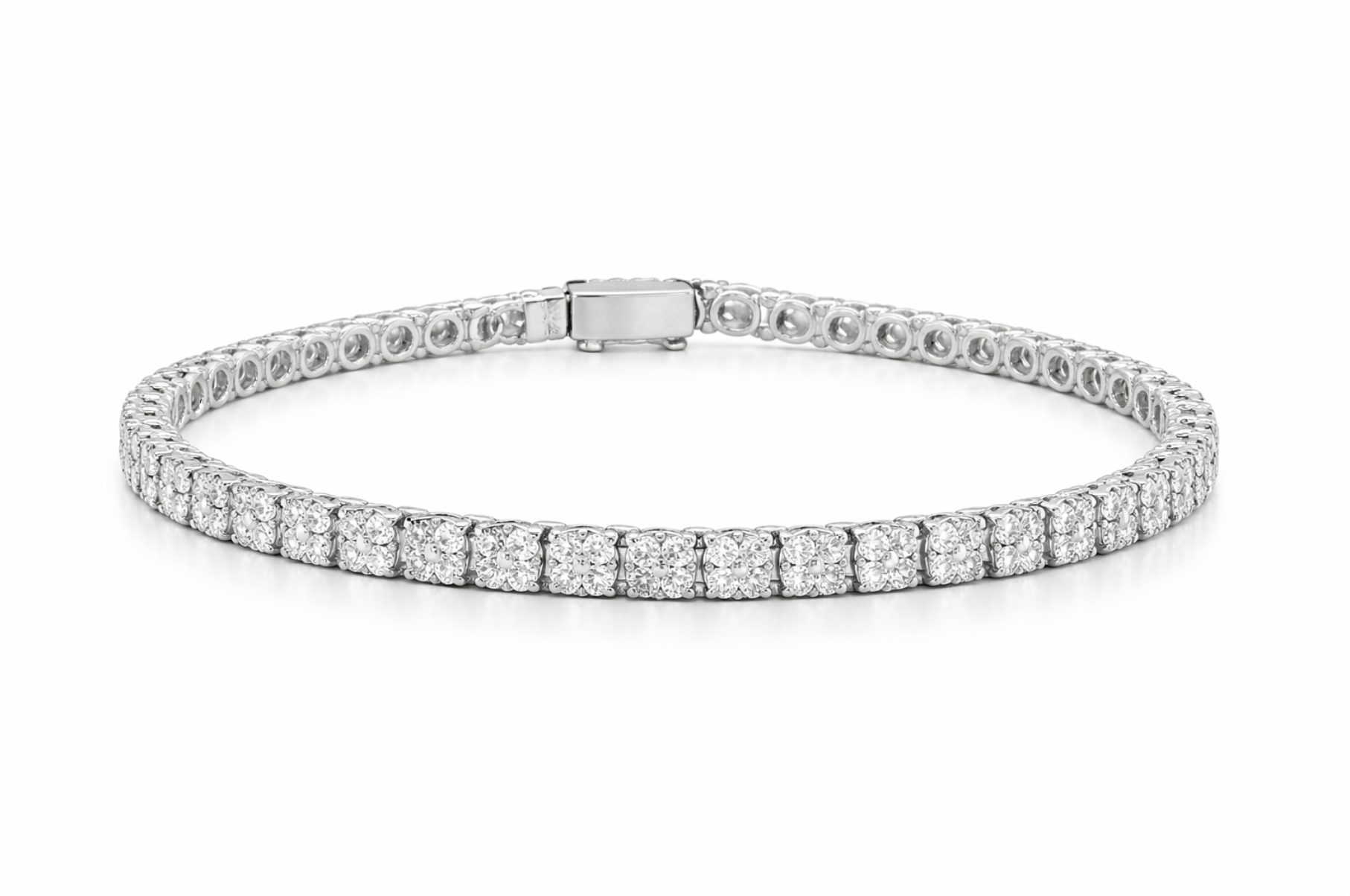 DIAMOND CLUSTER TENNIS BRACELET