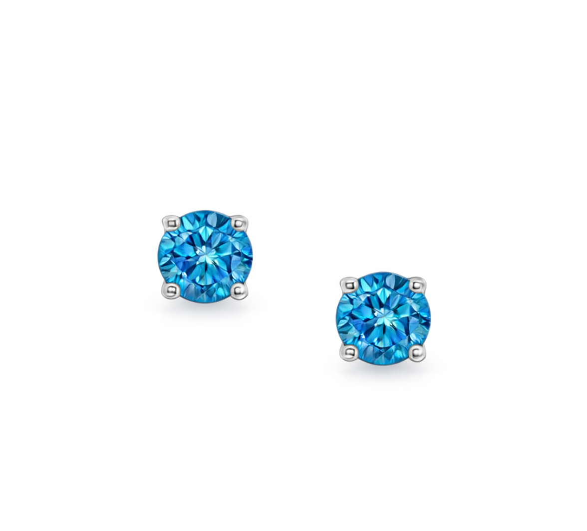 BLUE TOPAZ STUDS