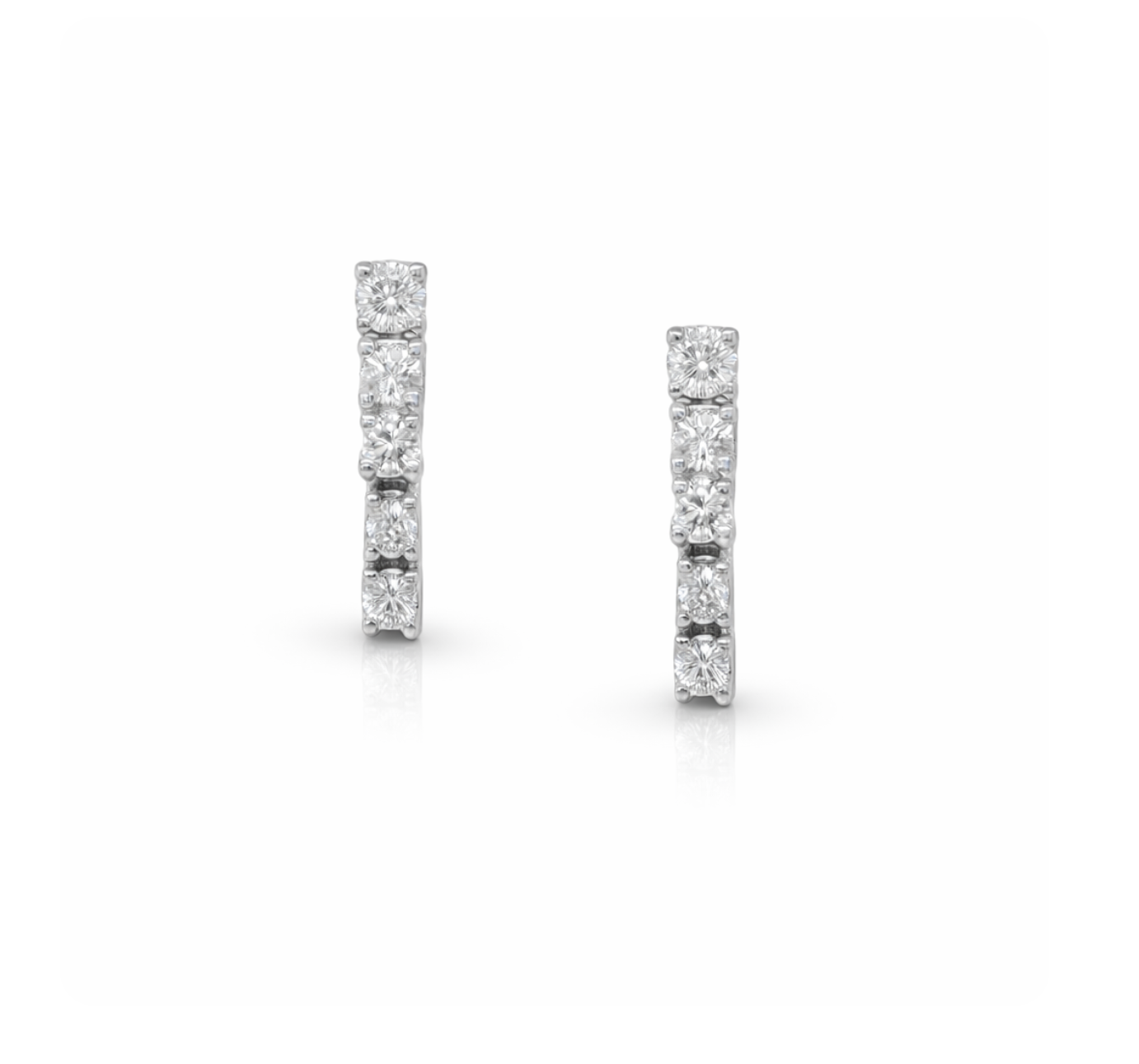 GRADUATED DIAMOND DROP EARRINGS