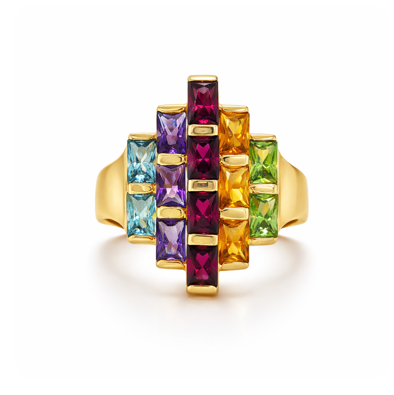 COLOURED STONE RING