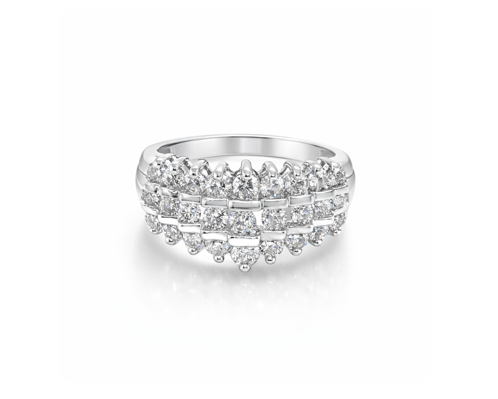 MULTI ROW DIAMOND RING