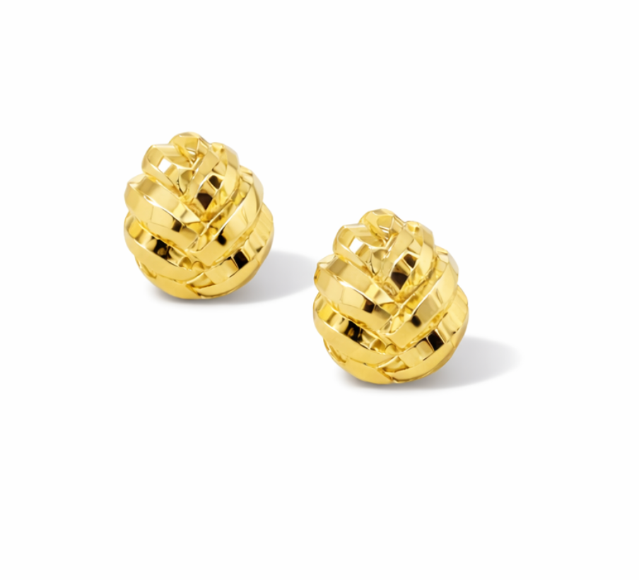 GOLD KNOT STUD EARRINGS