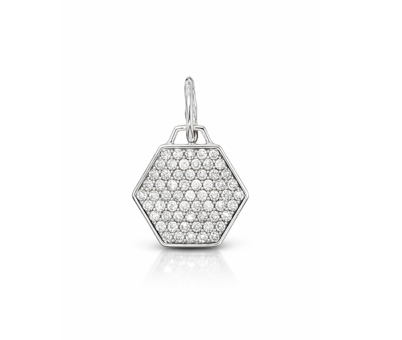 HEXAGON SHAPED DIAMOND CHARM