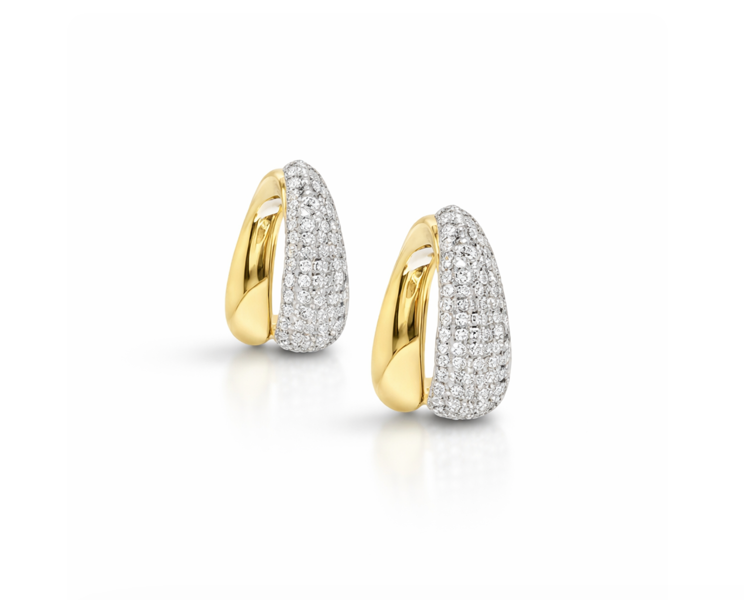 TWO-TONE DIAMOND EARRINGS
